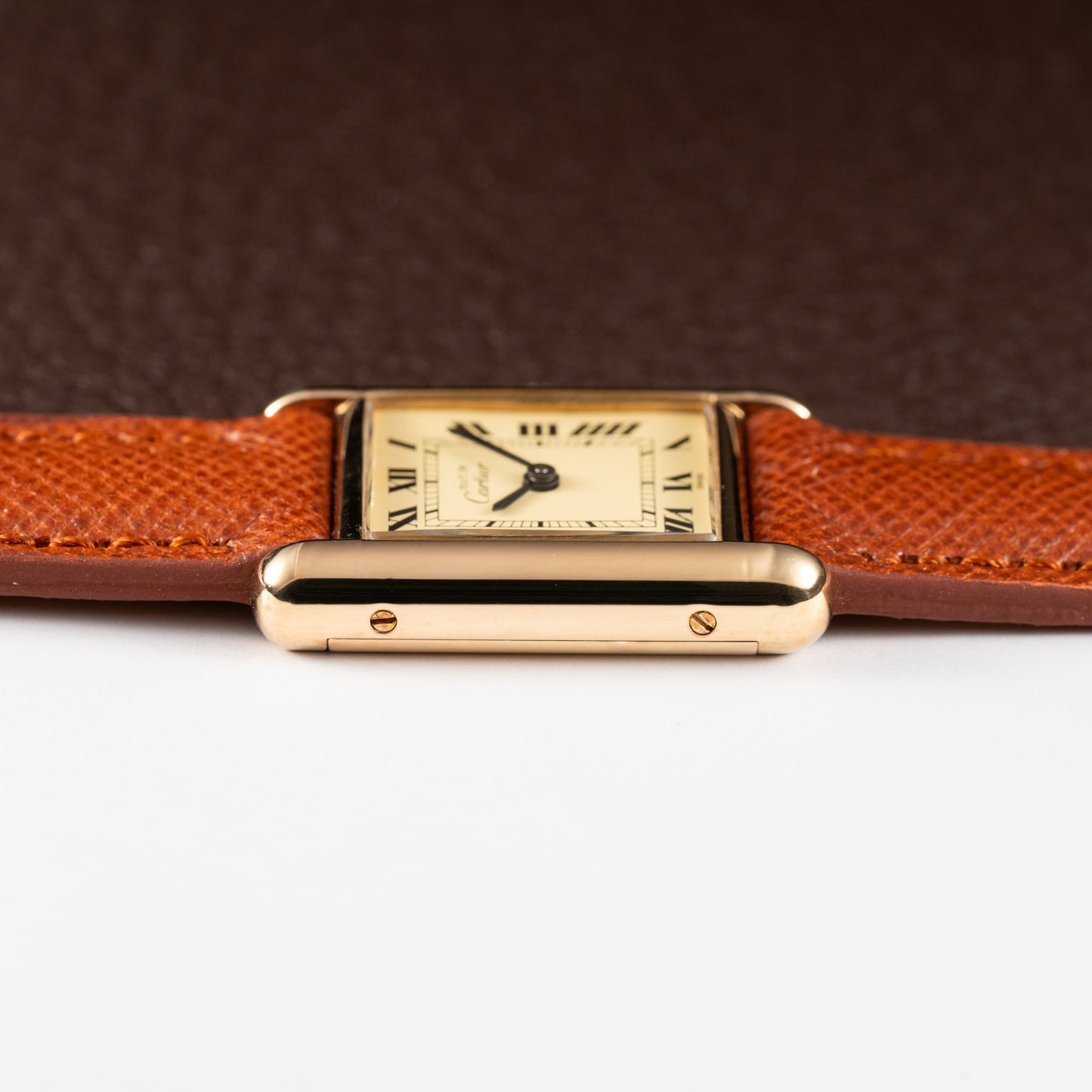 Cartier Tank Vermeil Roman Lemon Dial PM
