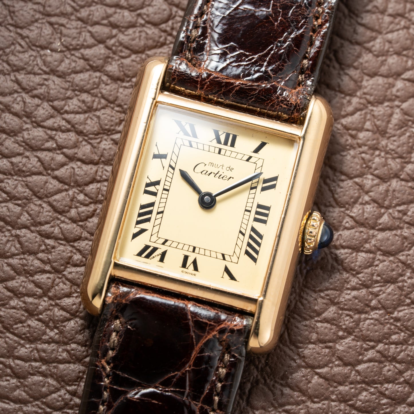 Cartier Tank Must de Vermeil Roman Lemon Dial PM