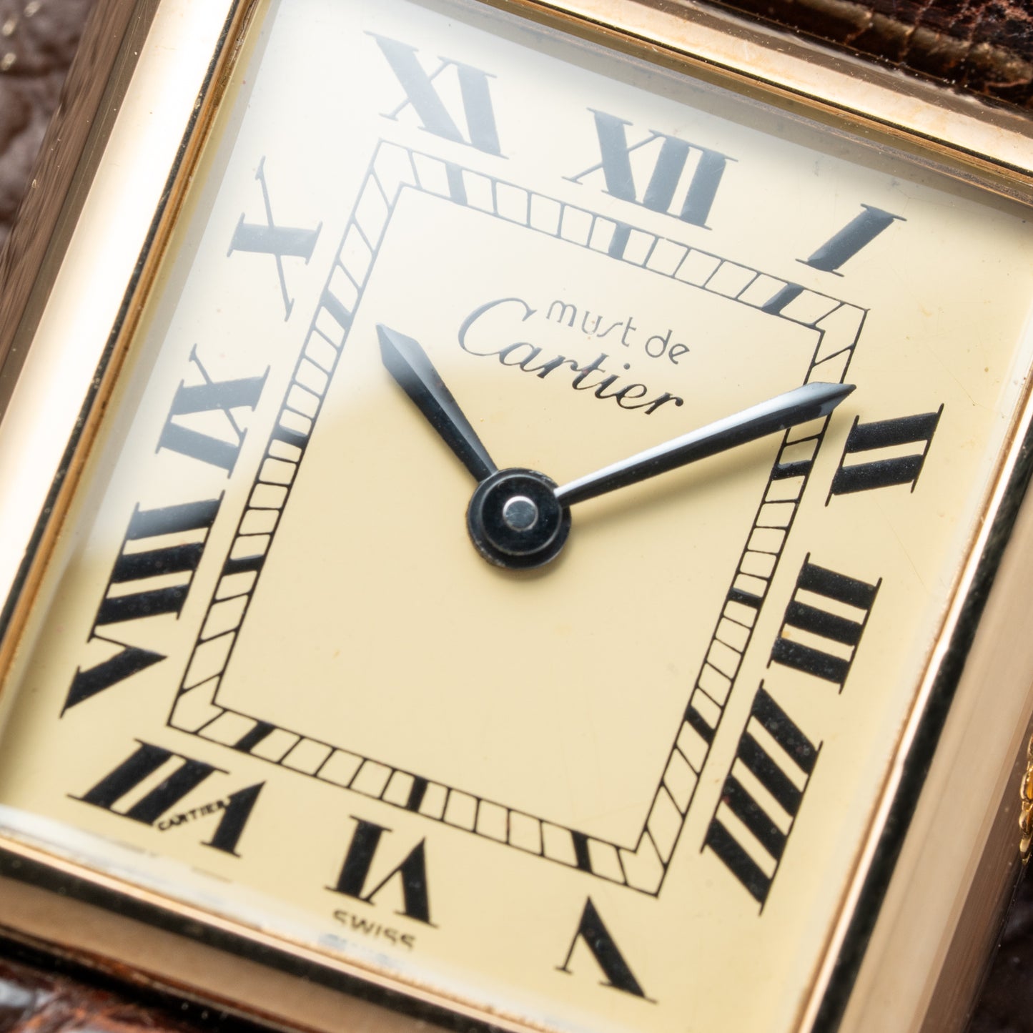 Cartier Tank Must de Vermeil Roman Lemon Dial PM