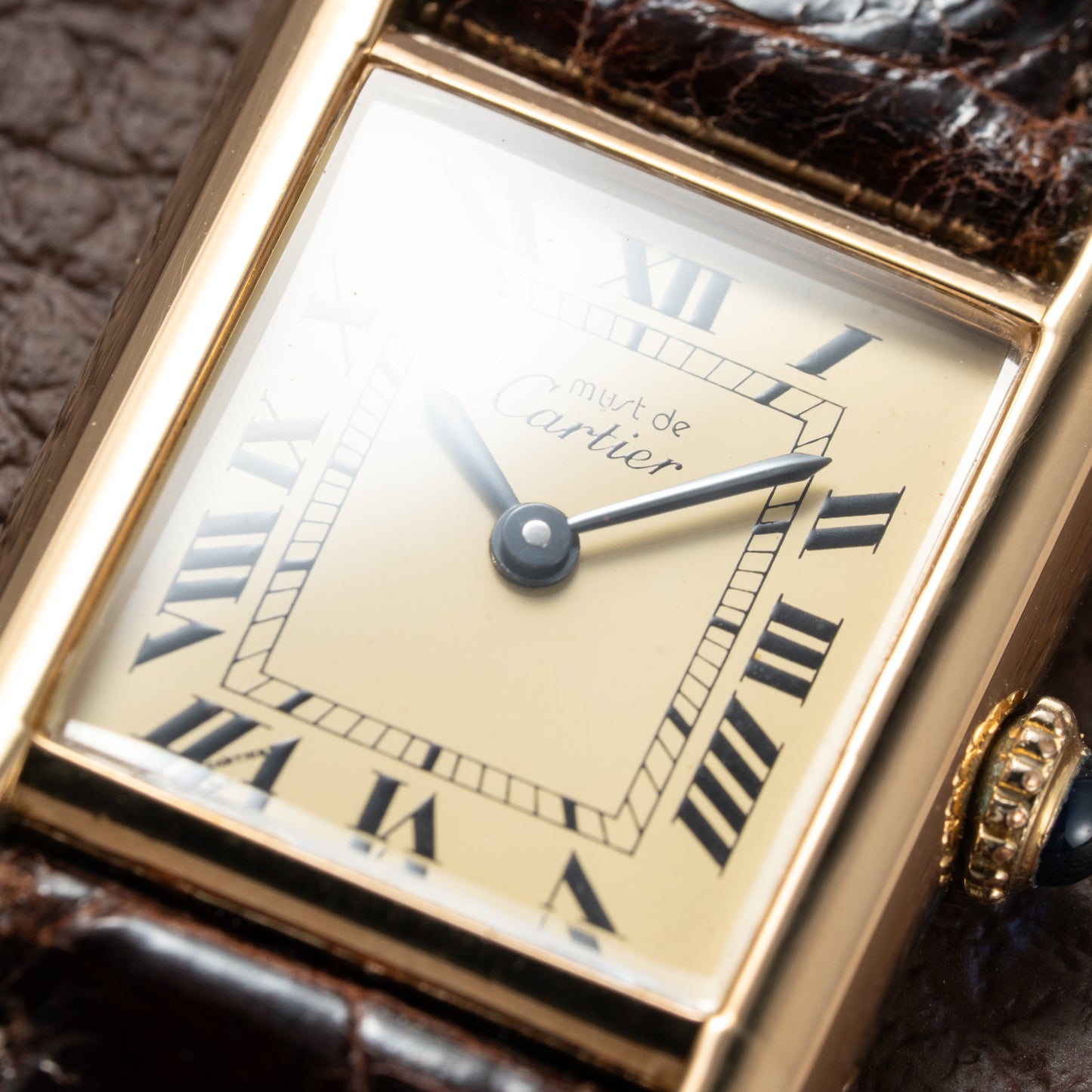 Cartier Tank Must de Vermeil Roman Lemon Dial PM