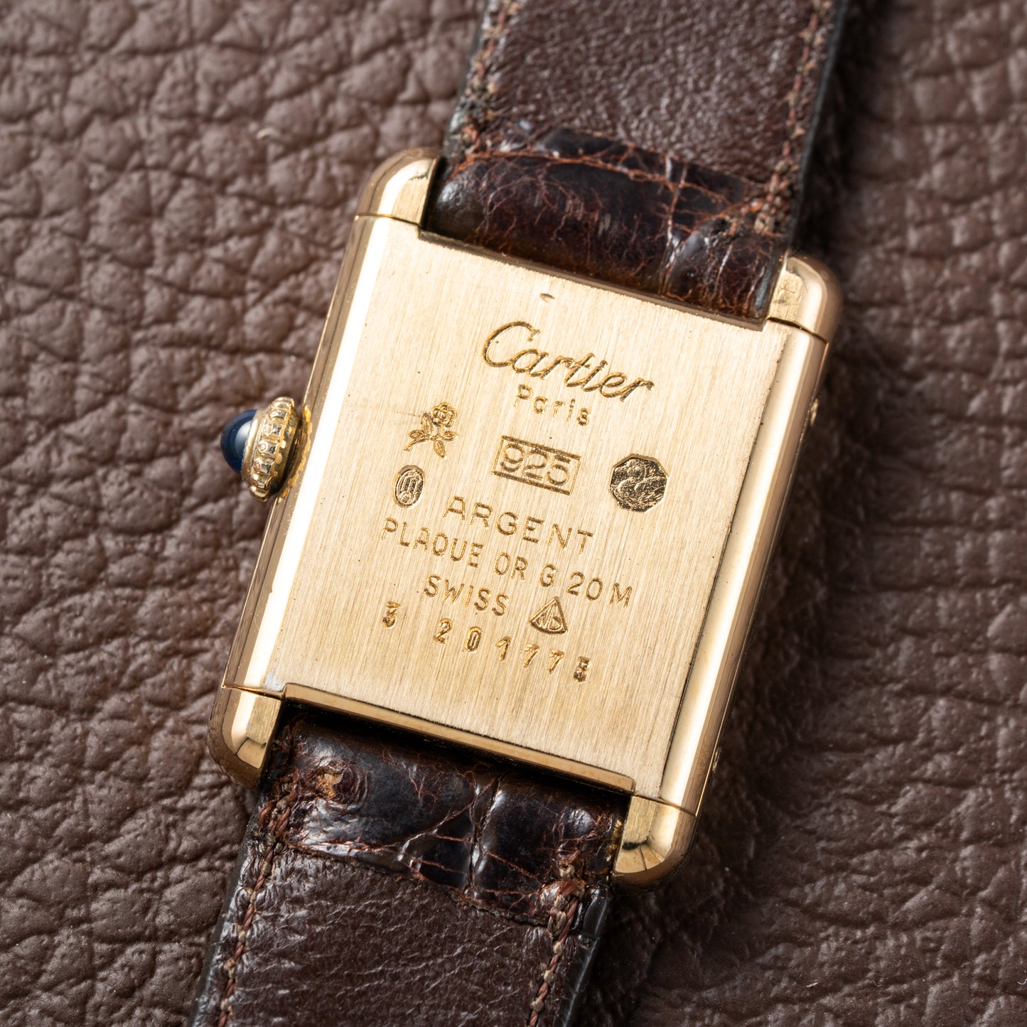 Cartier Tank Must de Vermeil Roman Lemon Dial PM