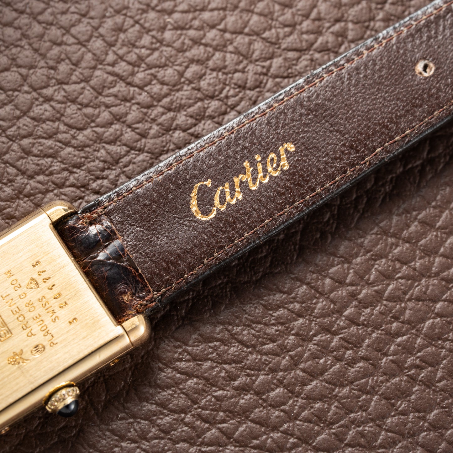 Cartier Tank Must de Vermeil Roman Lemon Dial PM