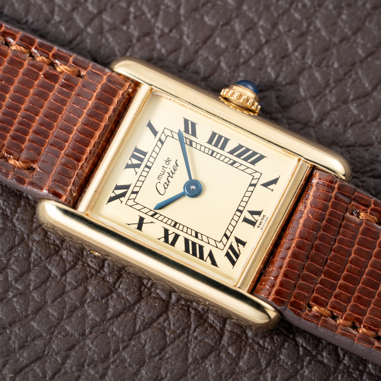 Cartier Must de Tank Vermeil Lemon Roman Dial Reference 5057001