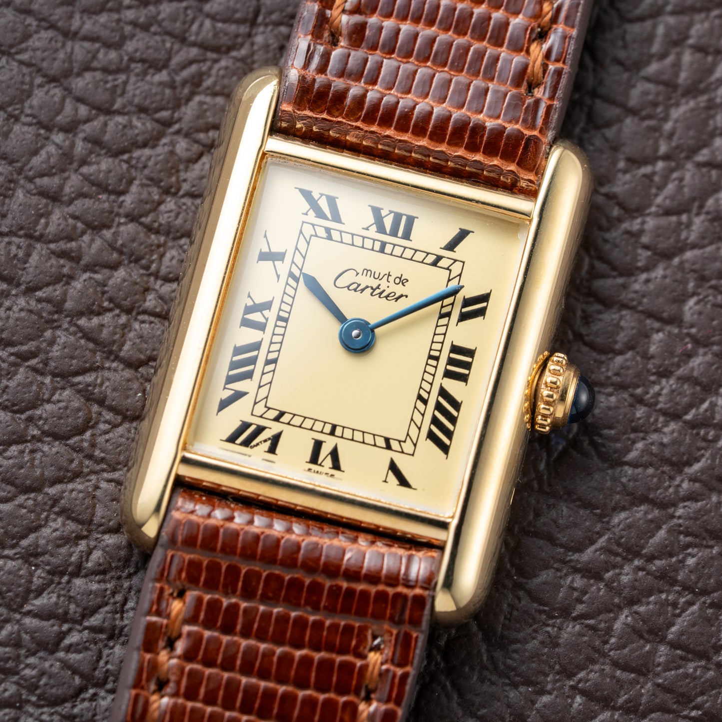 Cartier Must de Tank Vermeil Lemon Roman Dial Reference 5057001