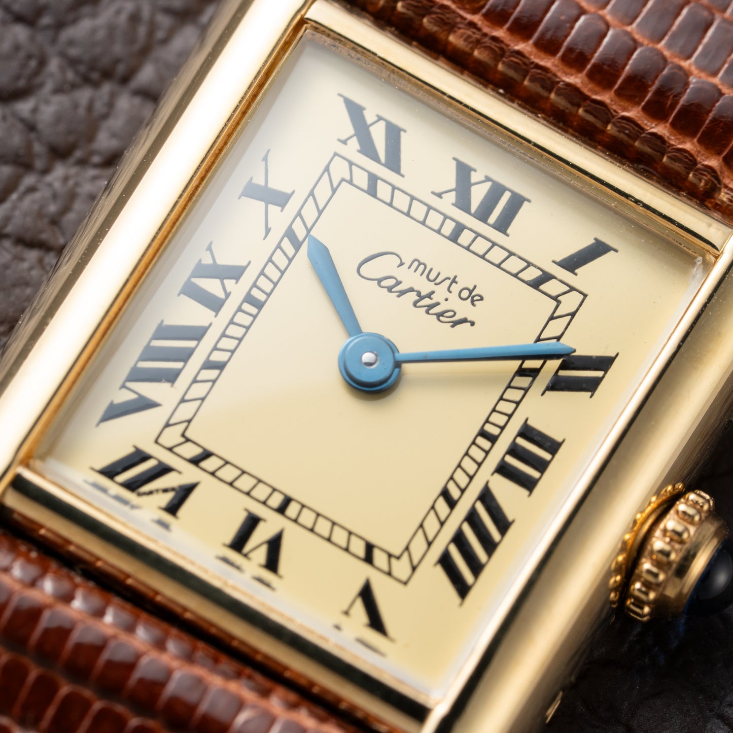 Cartier Must de Tank Vermeil Lemon Roman Dial Reference 5057001