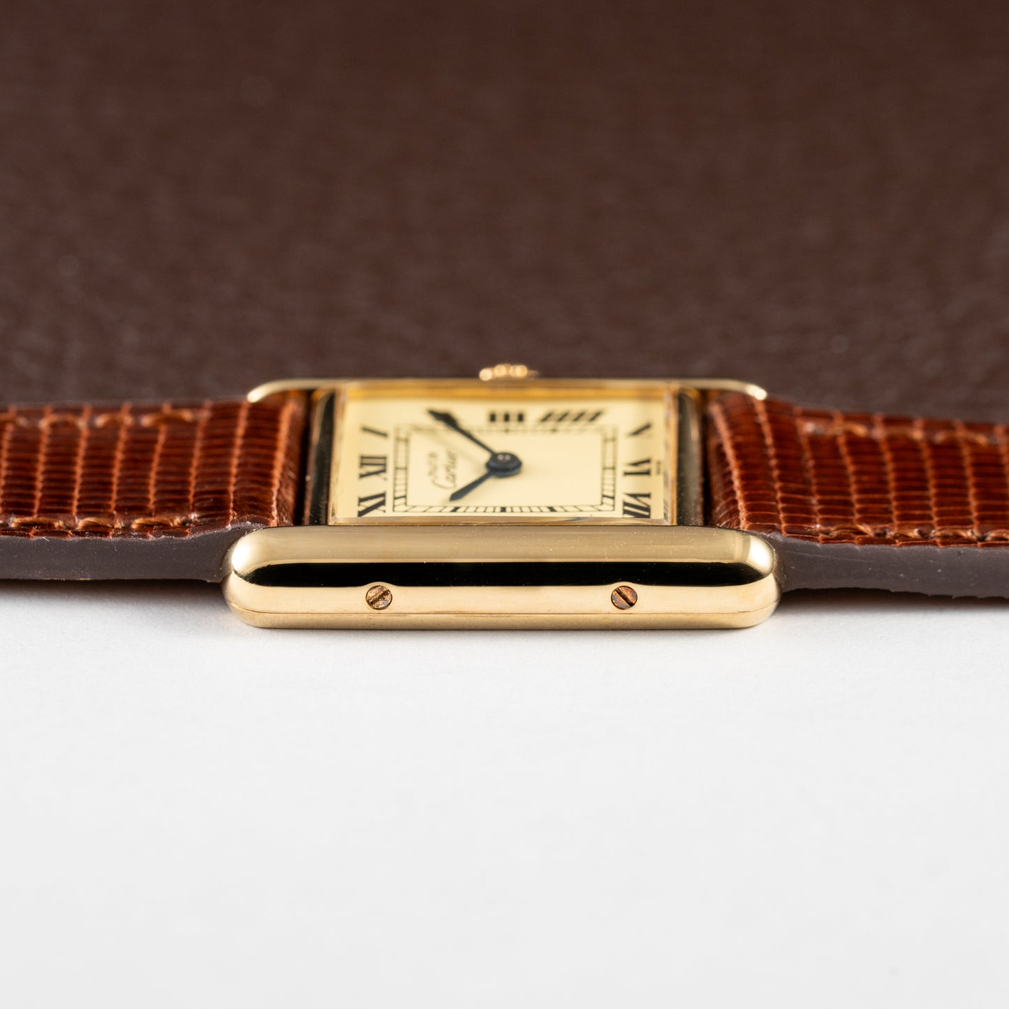 Cartier Must de Tank Vermeil Lemon Roman Dial Reference 5057001