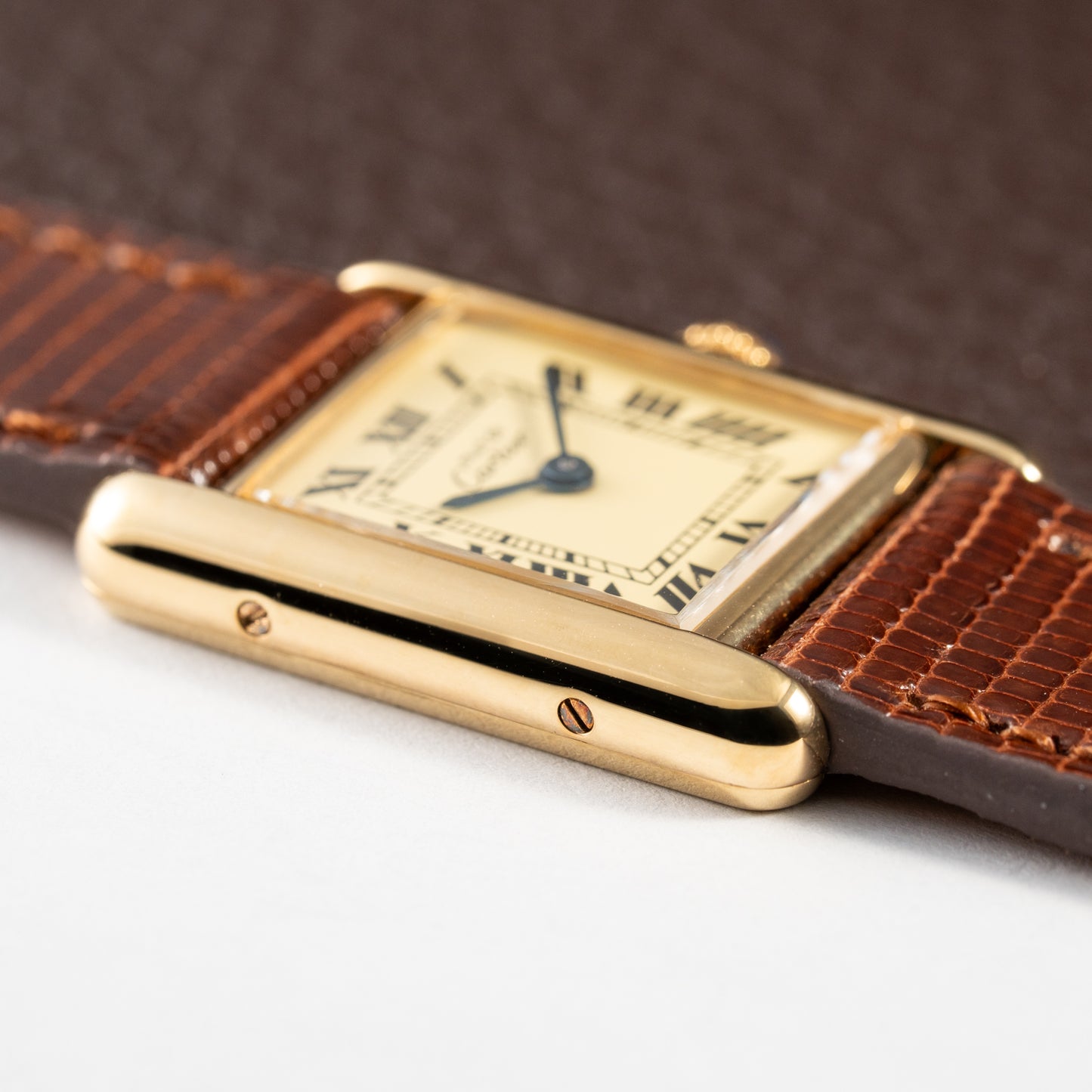 Cartier Must de Tank Vermeil Lemon Roman Dial Reference 5057001