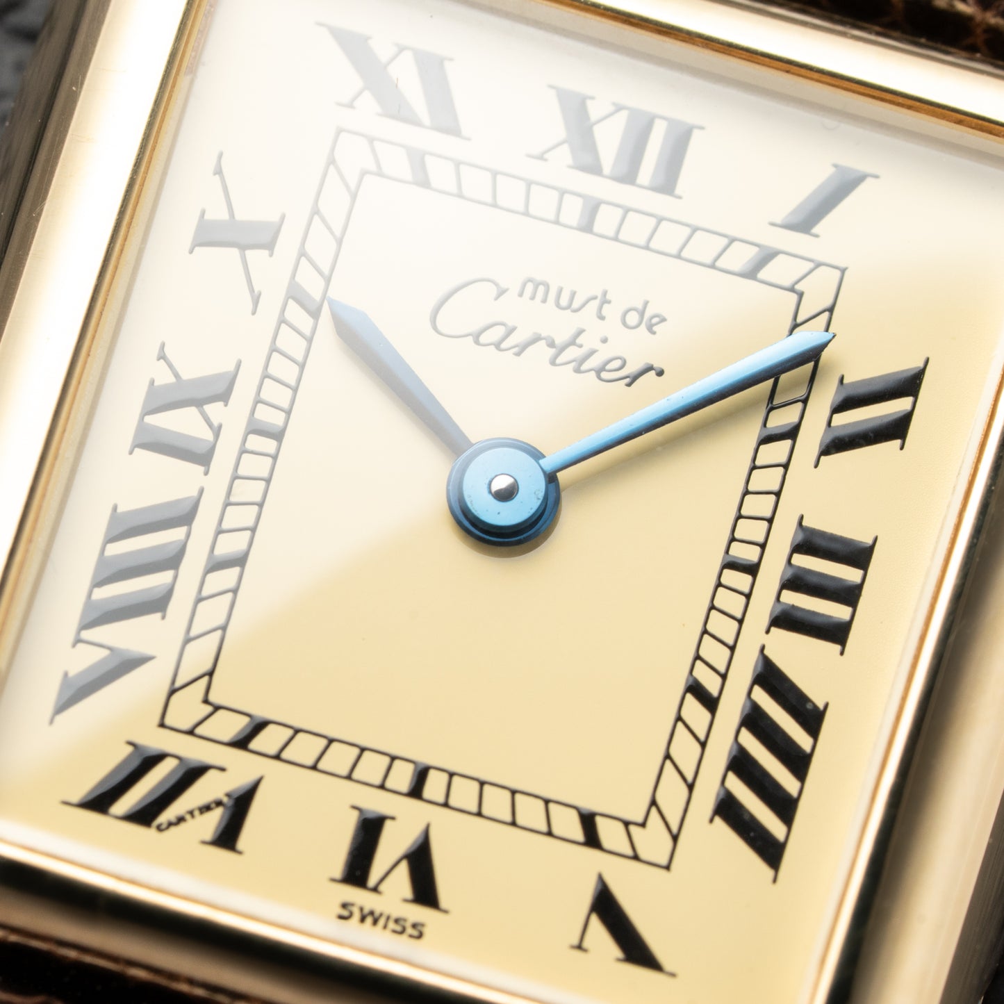 Cartier Tank Must de Lemon Roman Dial PM Vermeil Reference 5057001