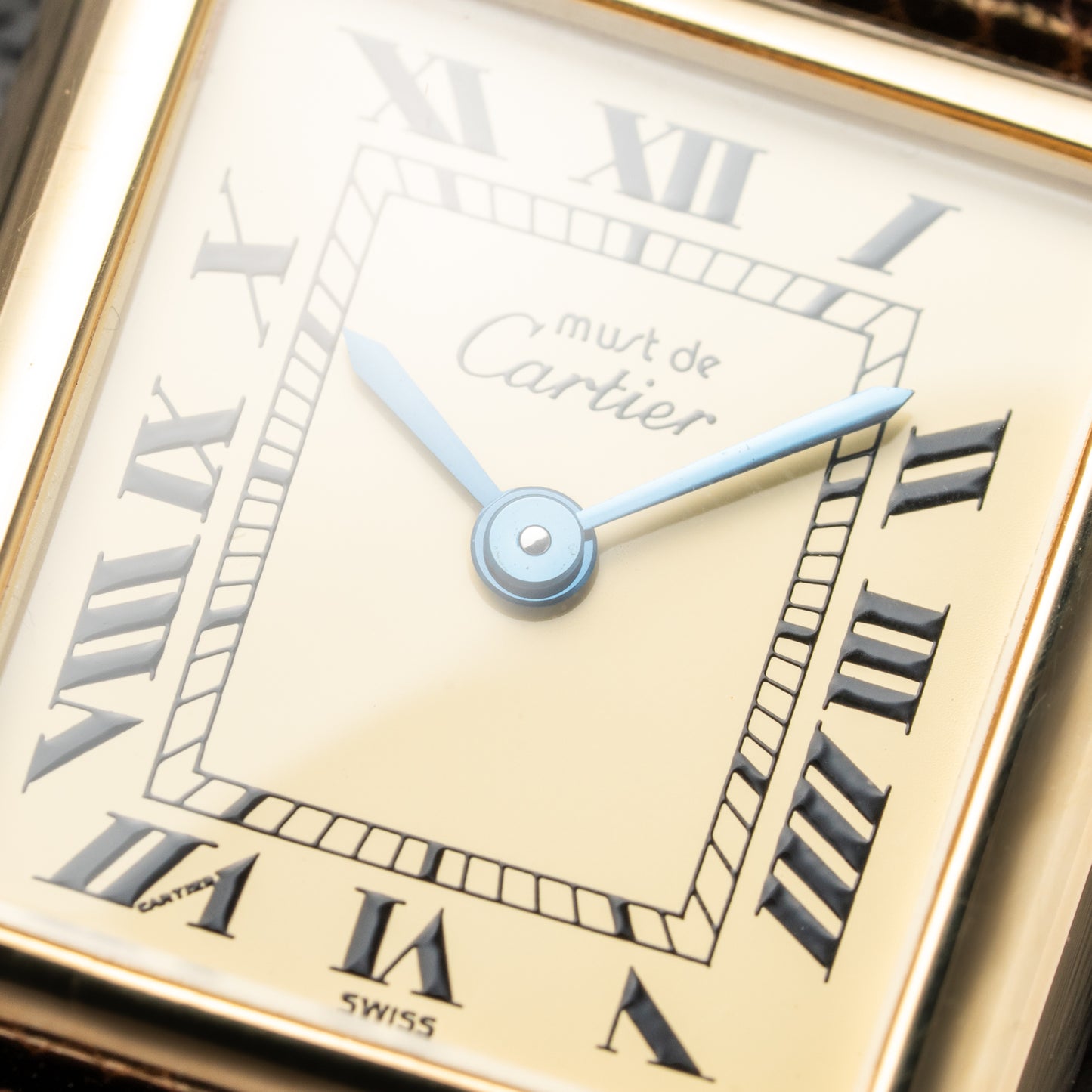 Cartier Tank Must de Lemon Roman Dial PM Vermeil Reference 5057001
