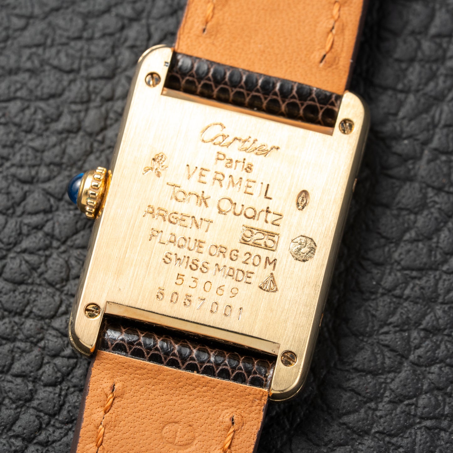 Cartier Tank Must de Lemon Roman Dial PM Vermeil Reference 5057001