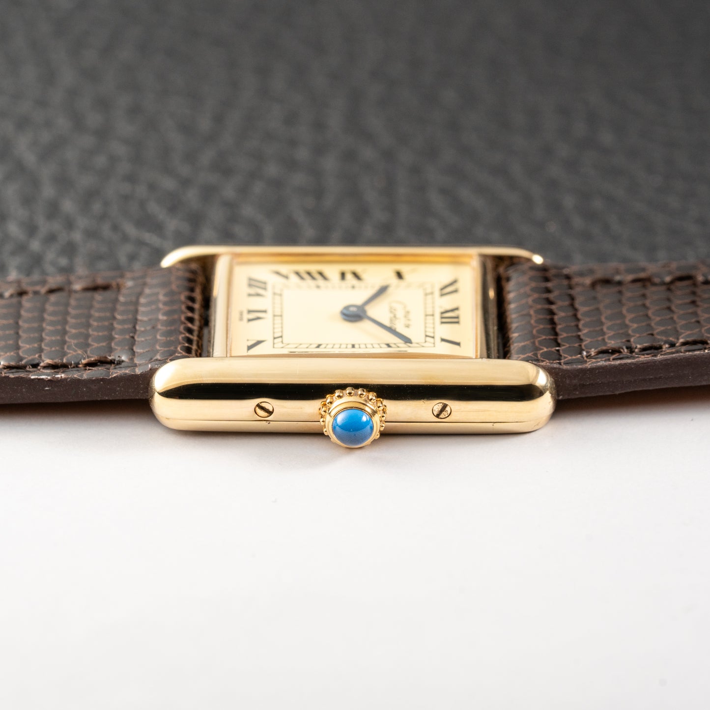Cartier Tank Must de Lemon Roman Dial PM Vermeil Reference 5057001