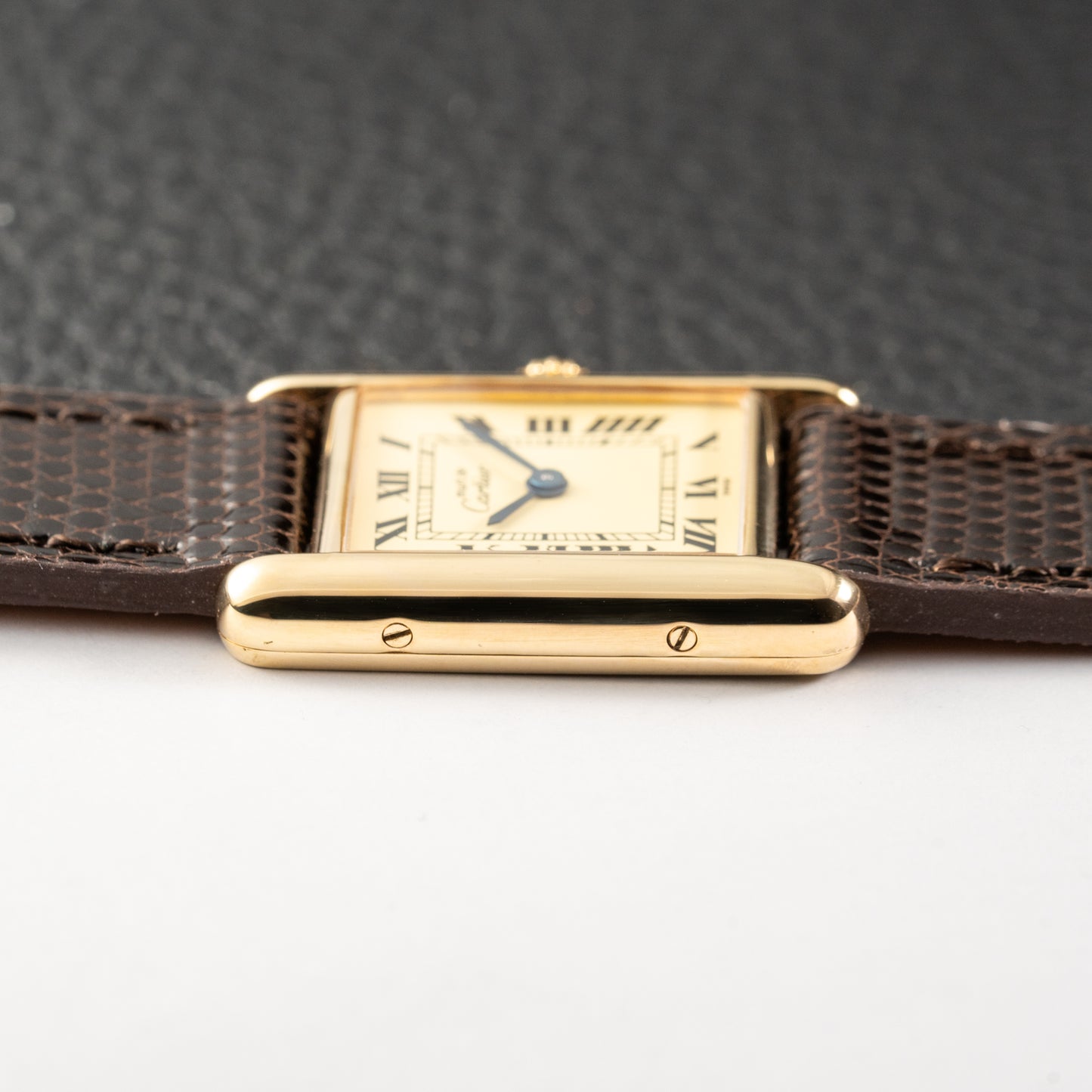 Cartier Tank Must de Lemon Roman Dial PM Vermeil Reference 5057001