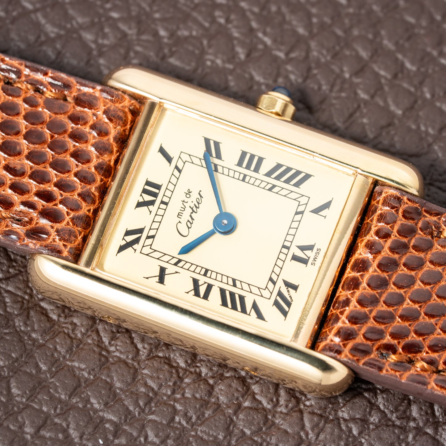 Cartier Tank Must de Vermeil Lemon Roman Dial PM Reference 3 66001