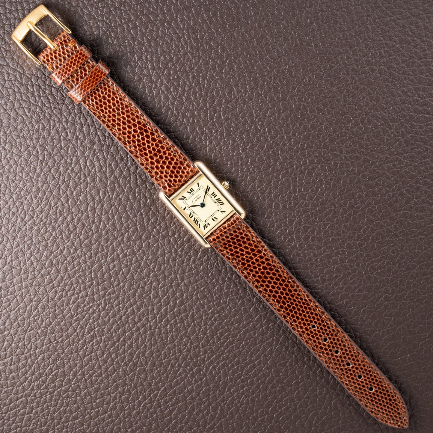 Cartier Tank Must de Vermeil Lemon Roman Dial PM Reference 3 66001