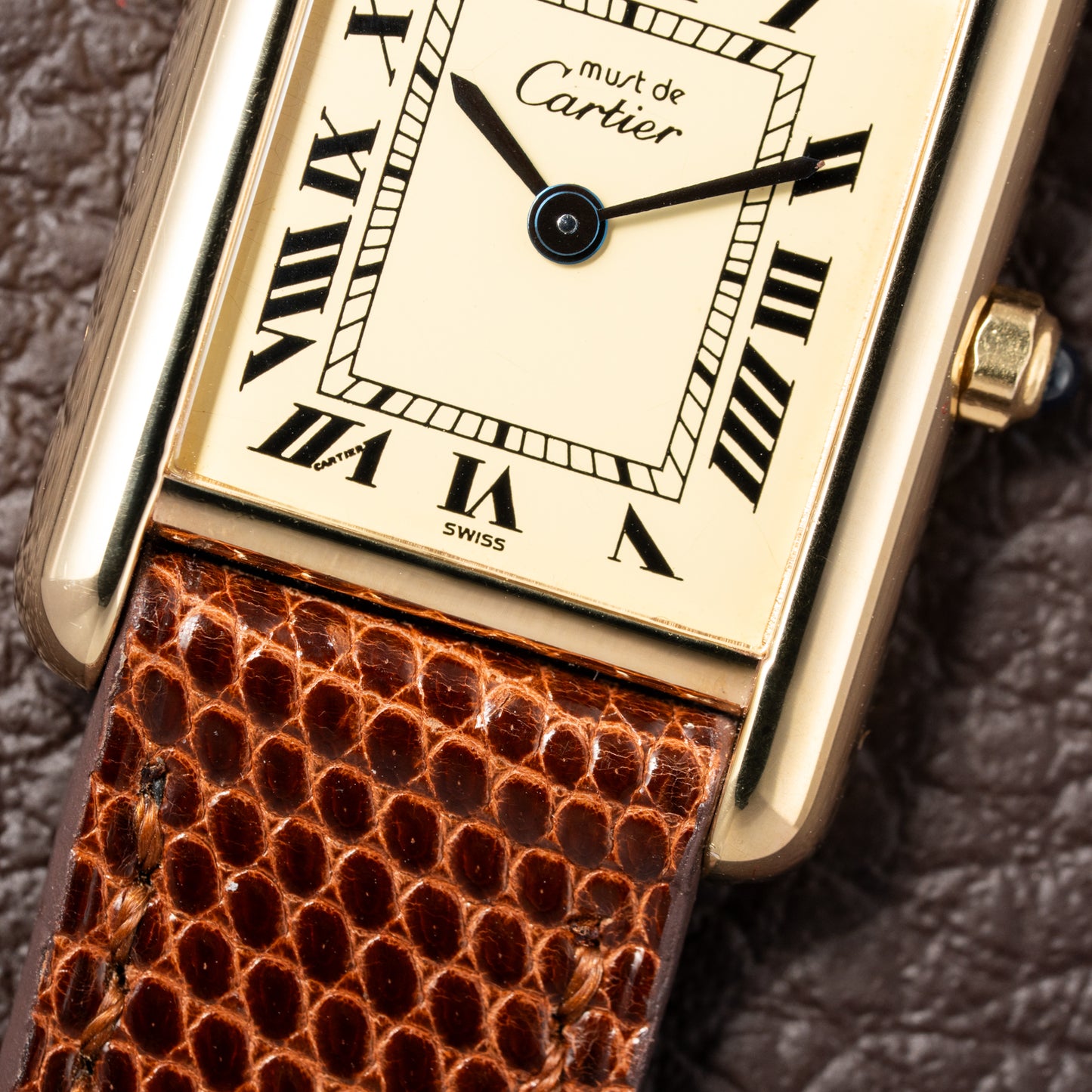 Cartier Tank Must de Vermeil Lemon Roman Dial PM Reference 3 66001