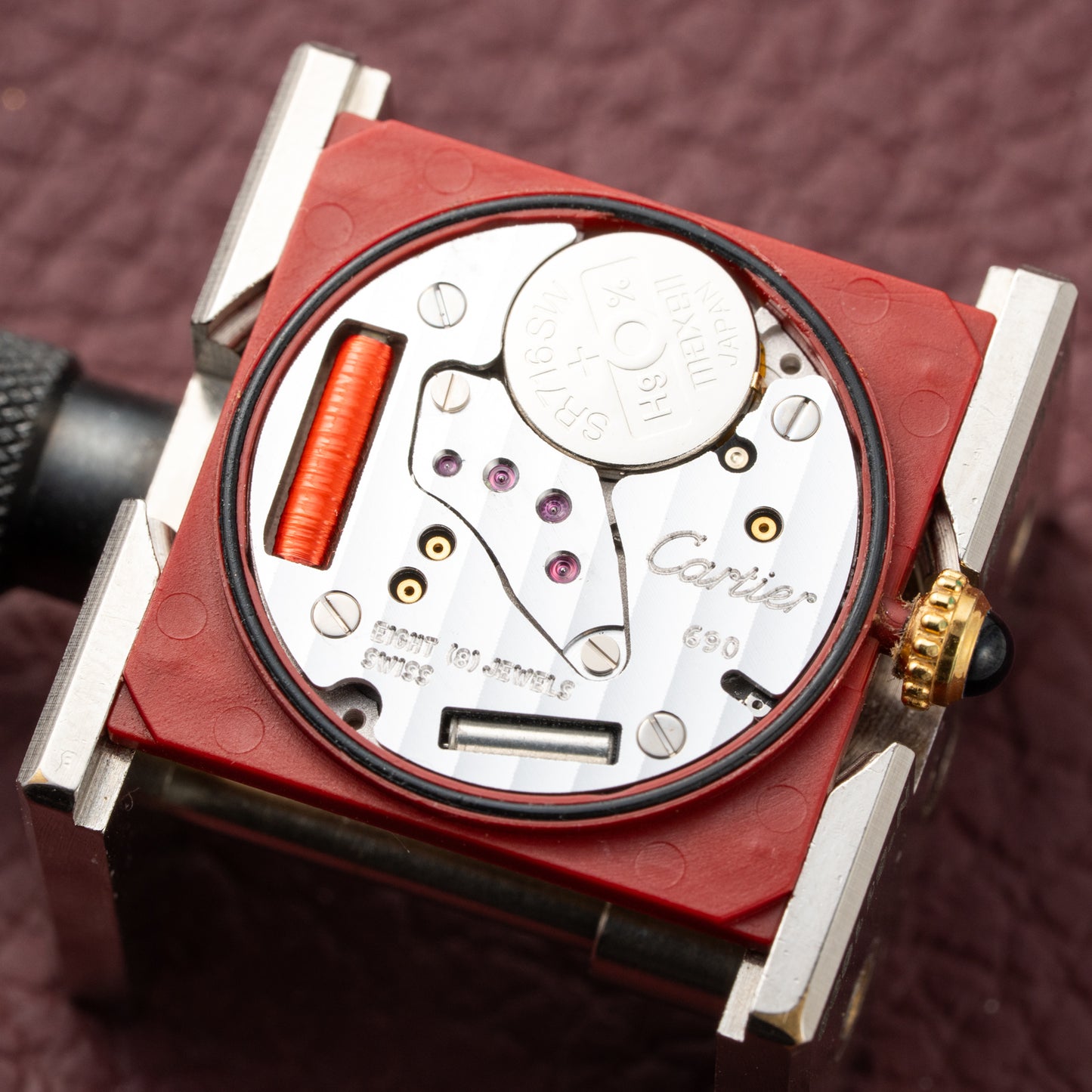 Cartier Tank Must de Vermeil Classic Roman Lemon Dial Ref 590005 from 1990s