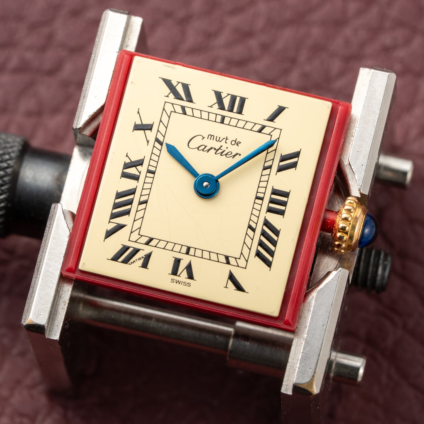 Cartier Tank Must de Lemon Roman Dial PM Vermeil Reference 3 66001