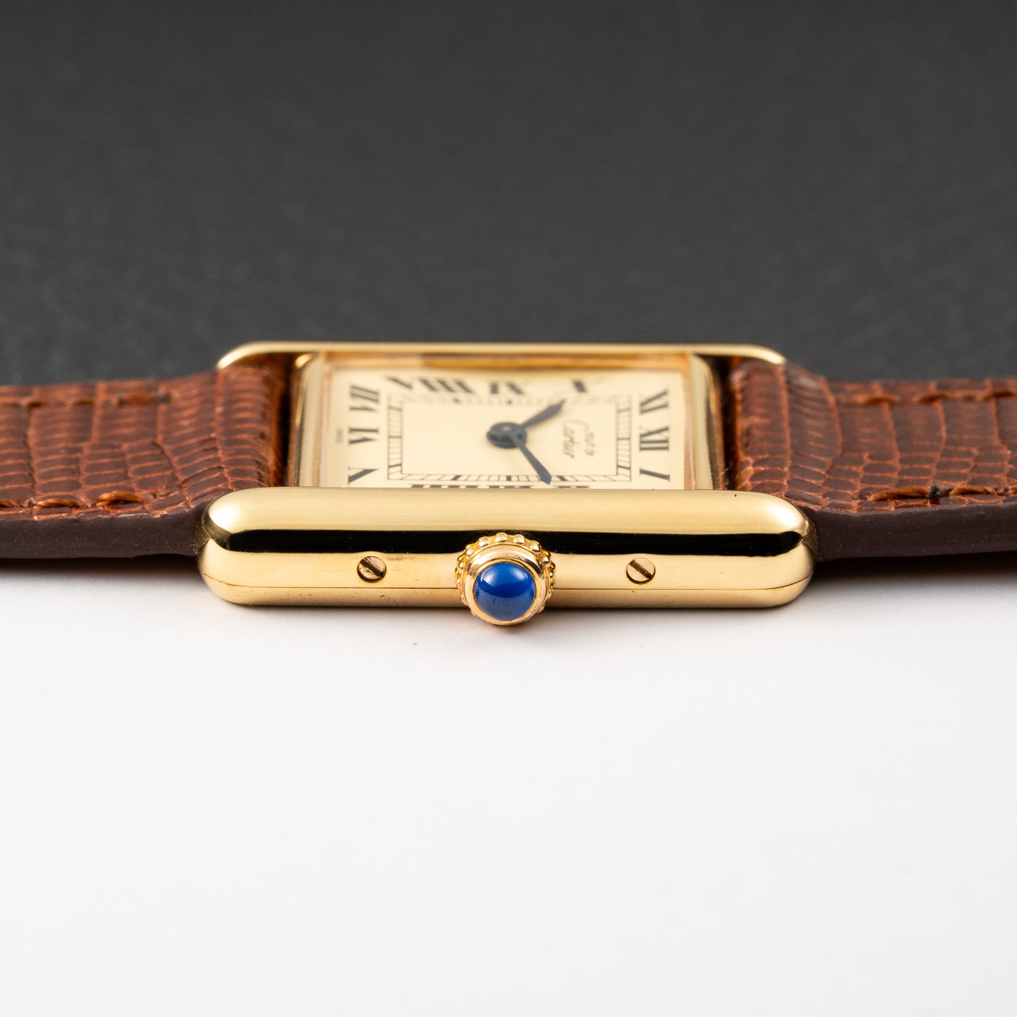 Cartier Tank Must de Lemon Roman Dial PM Vermeil Reference 3 66001