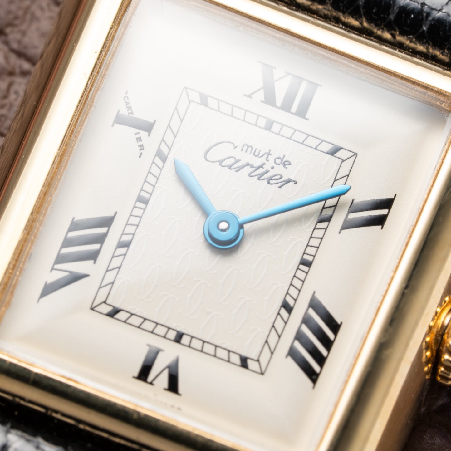 Cartier Tank Must de Roman Dial Vermeil Ref 2415