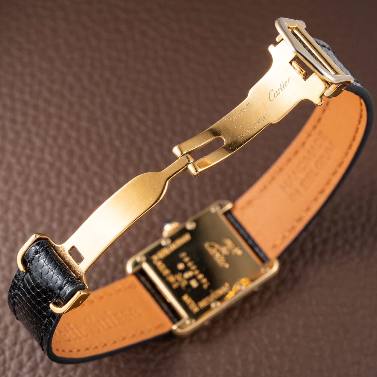 Cartier Tank Must de Roman Dial Vermeil Ref 2415