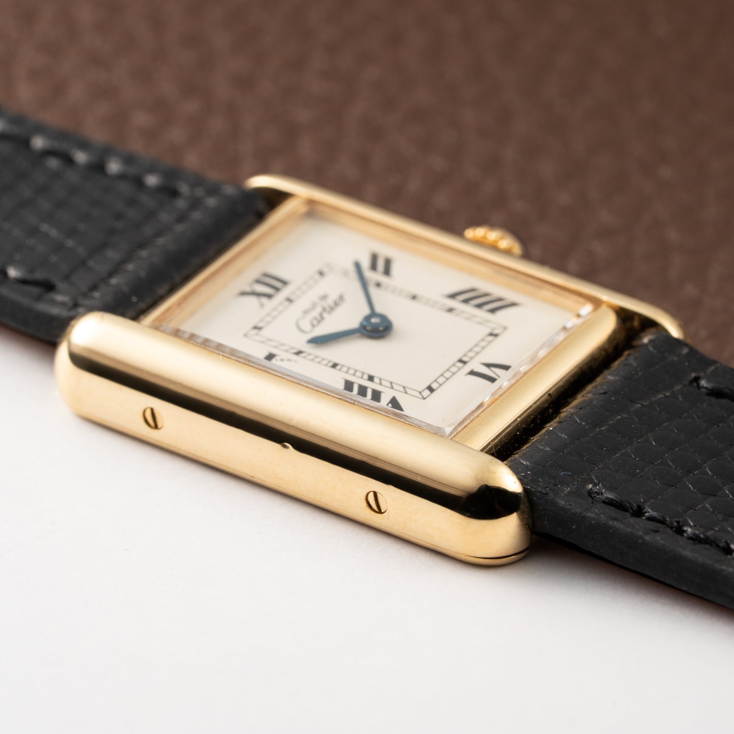 Cartier Tank Must de Roman Dial Vermeil Ref 2415