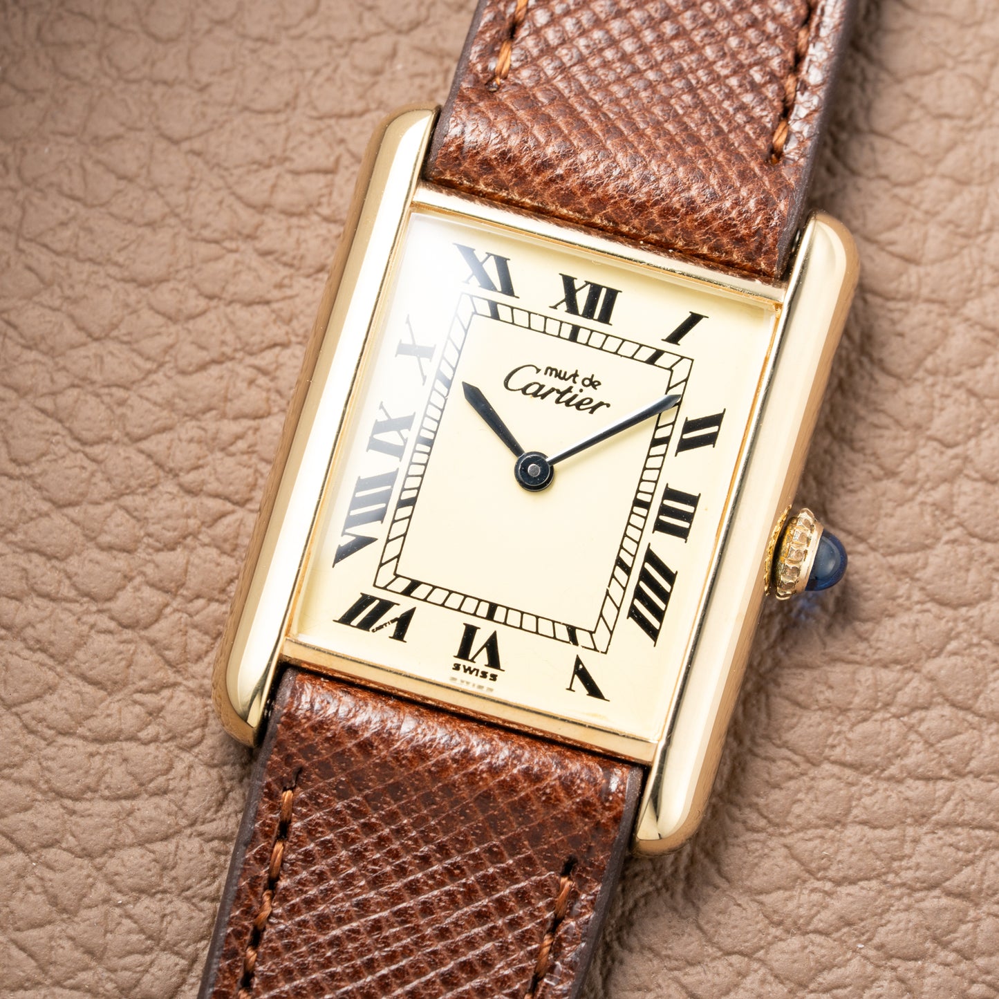 Cartier Must de Tank Vermeil Lemon Roman 1990s