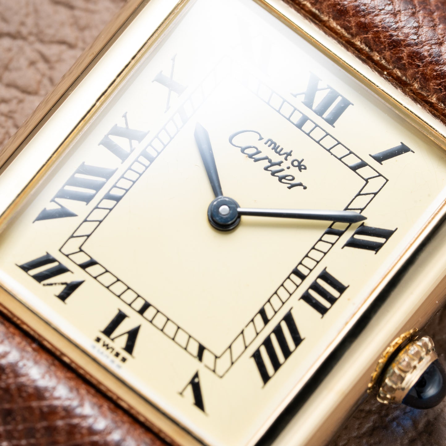Cartier Must de Tank Vermeil Lemon Roman 1990s
