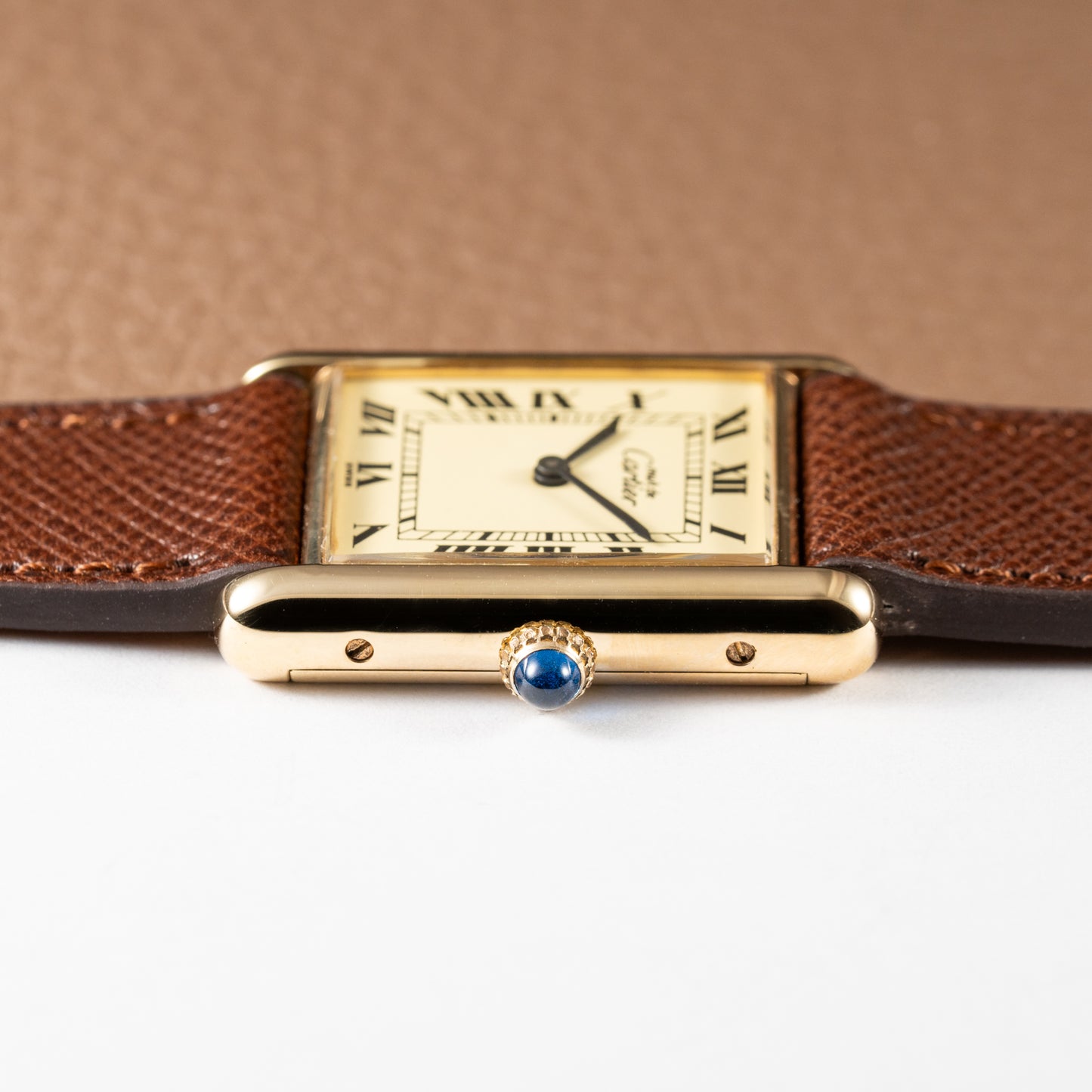 Cartier Must de Tank Vermeil Lemon Roman 1990s