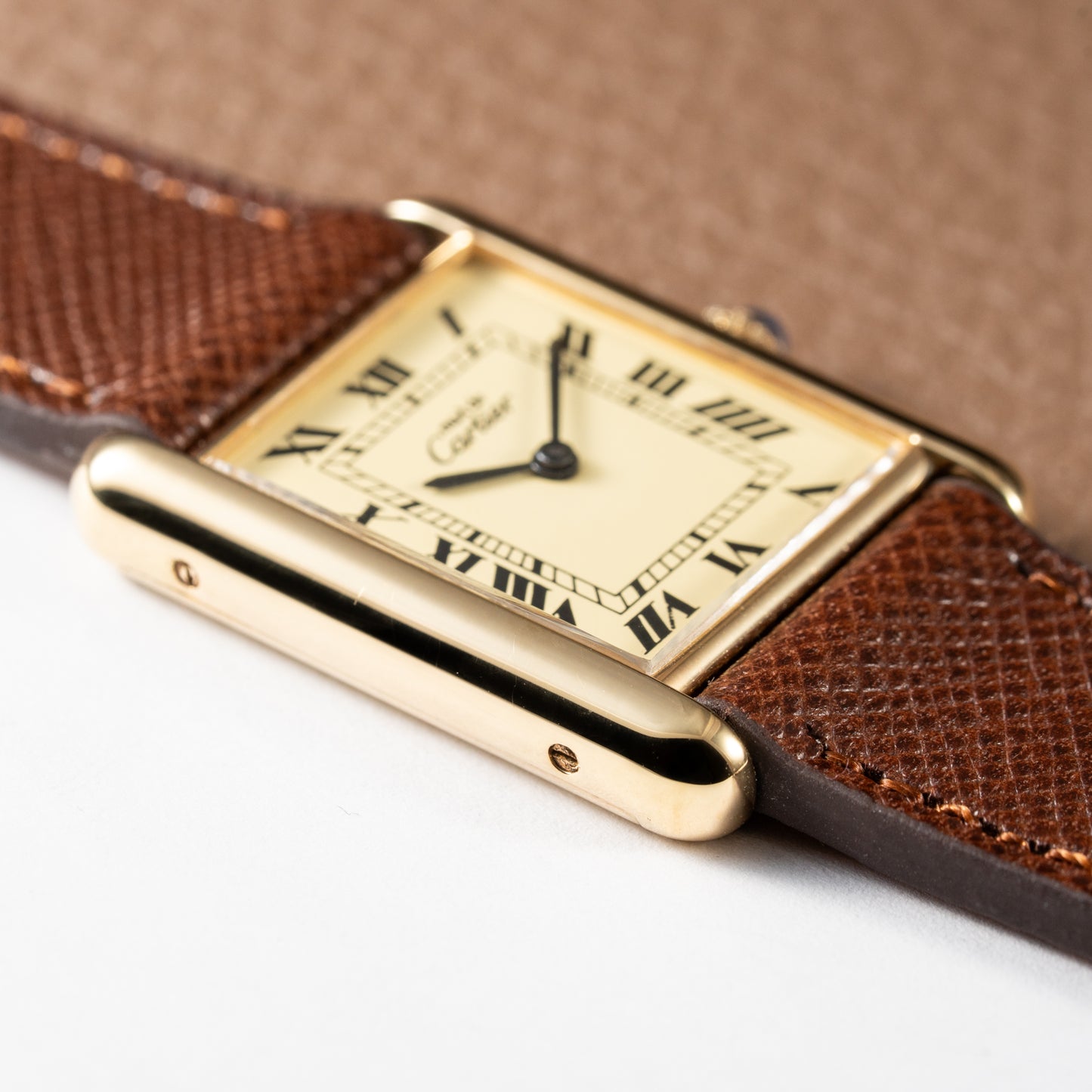 Cartier Must de Tank Vermeil Lemon Roman 1990s