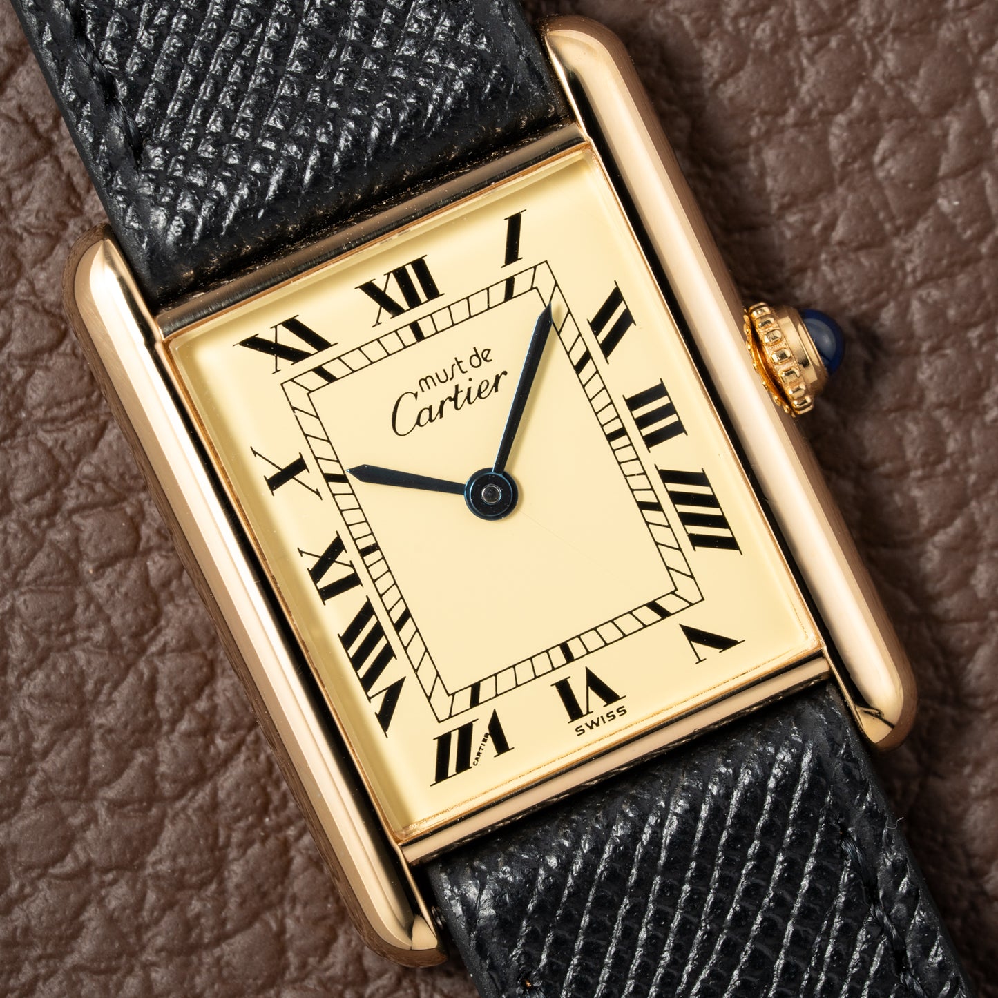 Cartier Must de Tank Vermeil Lemon Roman Dial Reference 590005