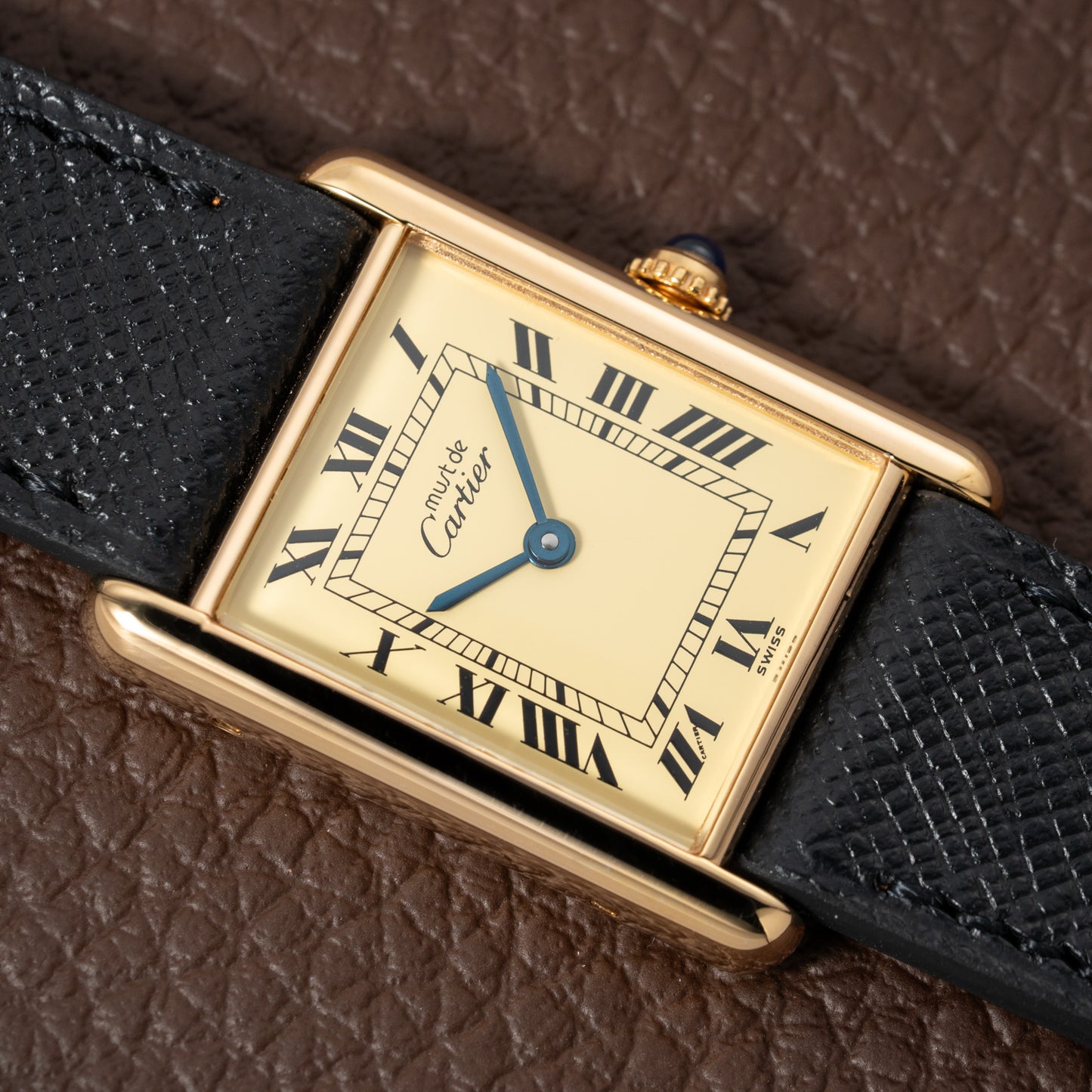 Cartier Must de Tank Vermeil Lemon Roman Dial Reference 590005