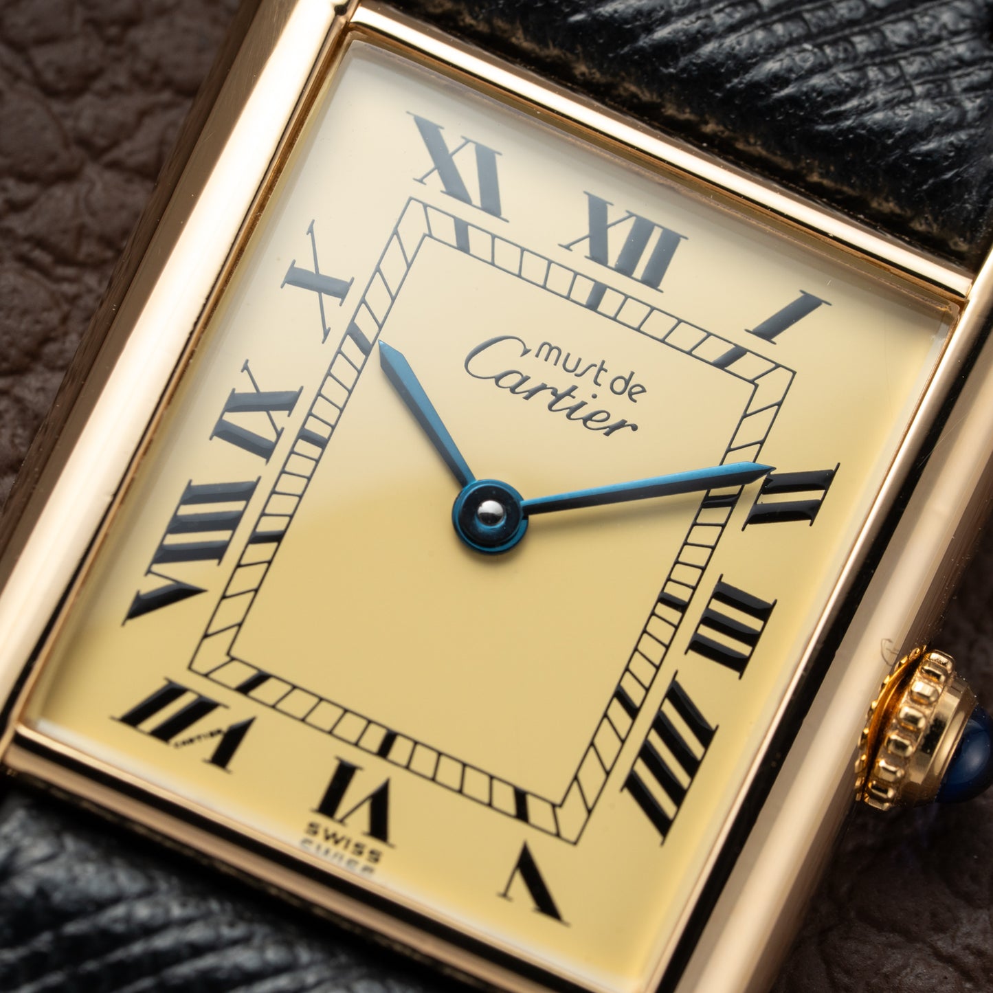 Cartier Must de Tank Vermeil Lemon Roman Dial Reference 590005