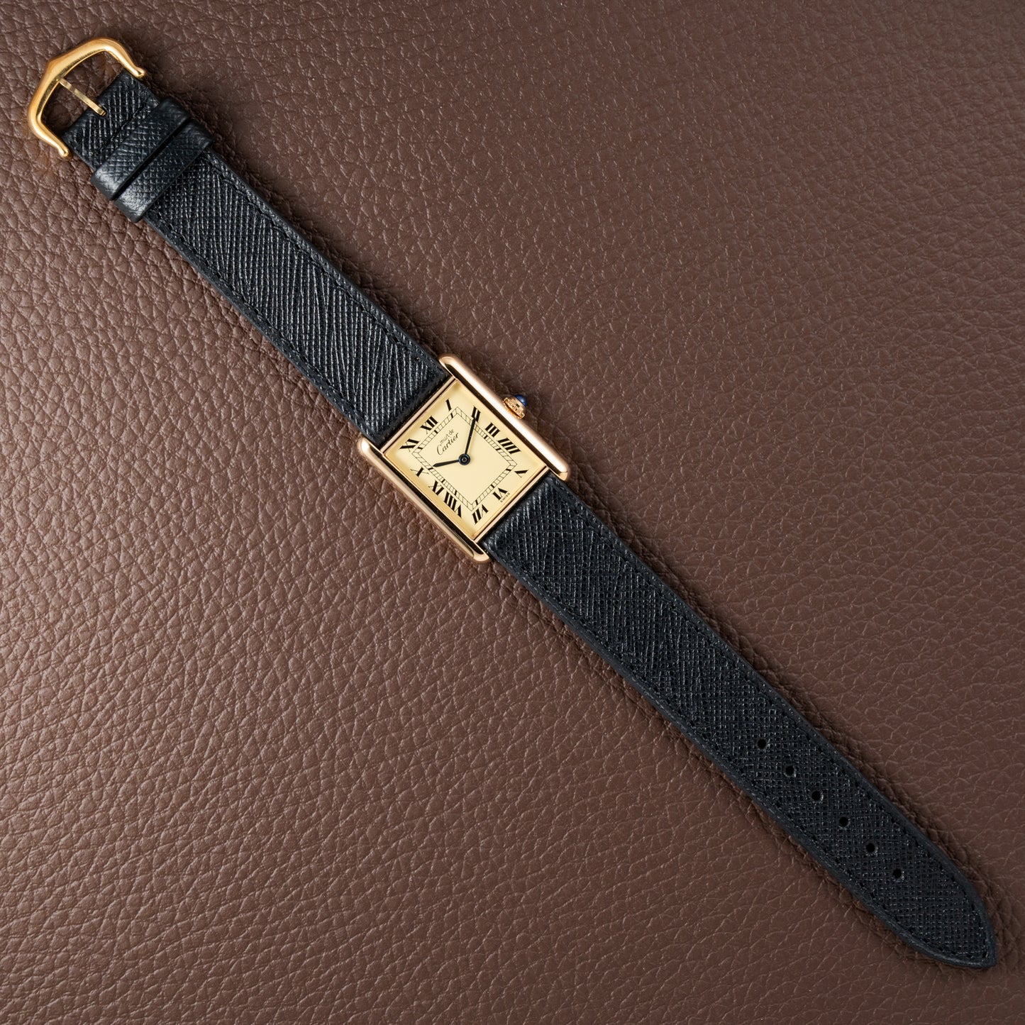 Cartier Must de Tank Vermeil Lemon Roman Dial Reference 590005