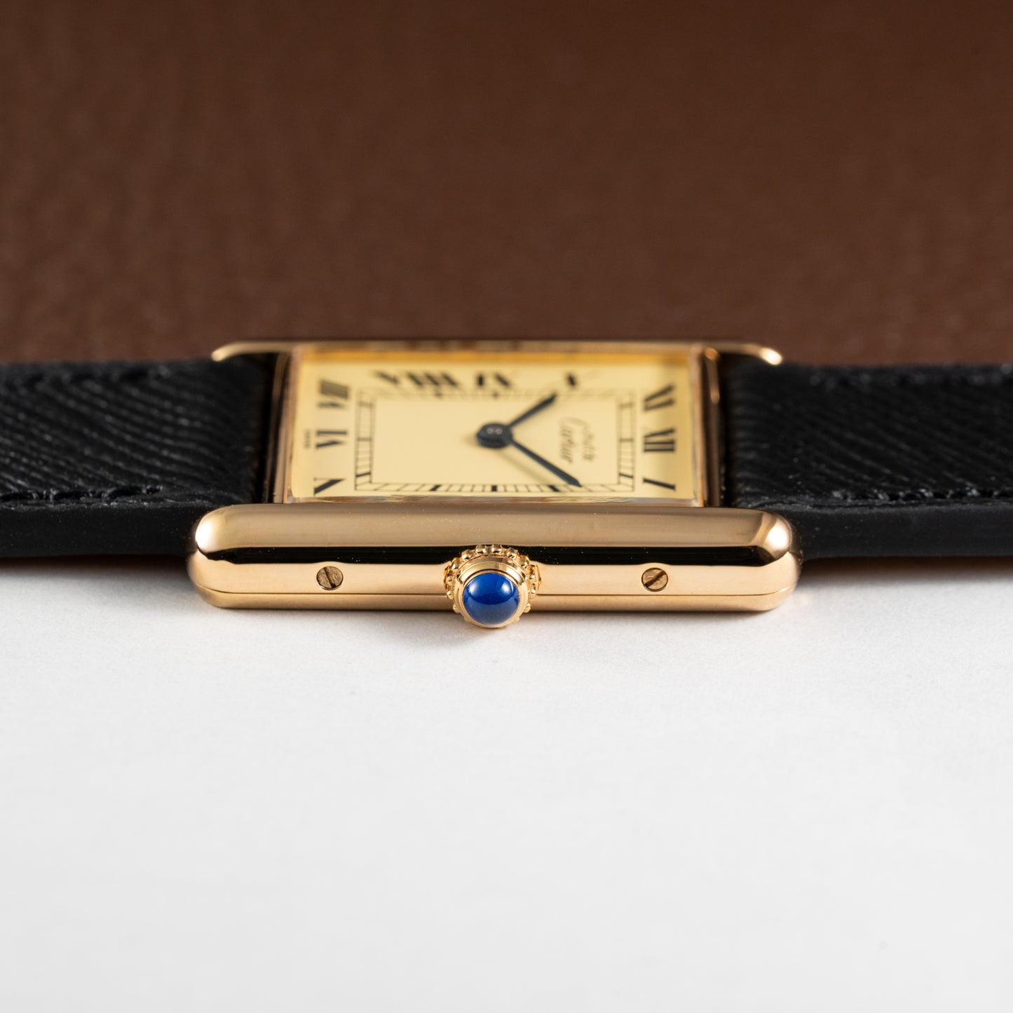 Cartier Must de Tank Vermeil Lemon Roman Dial Reference 590005