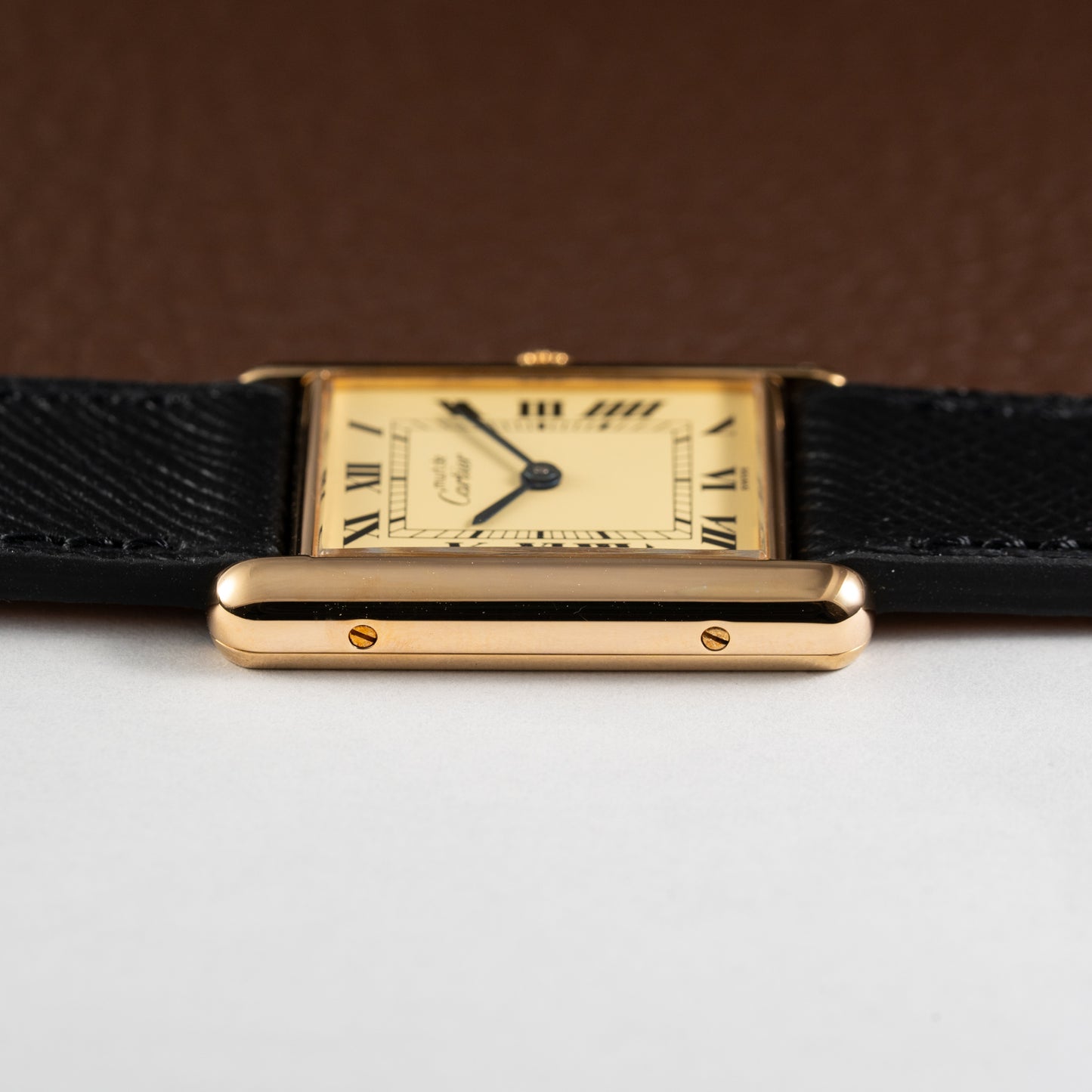 Cartier Must de Tank Vermeil Lemon Roman Dial Reference 590005