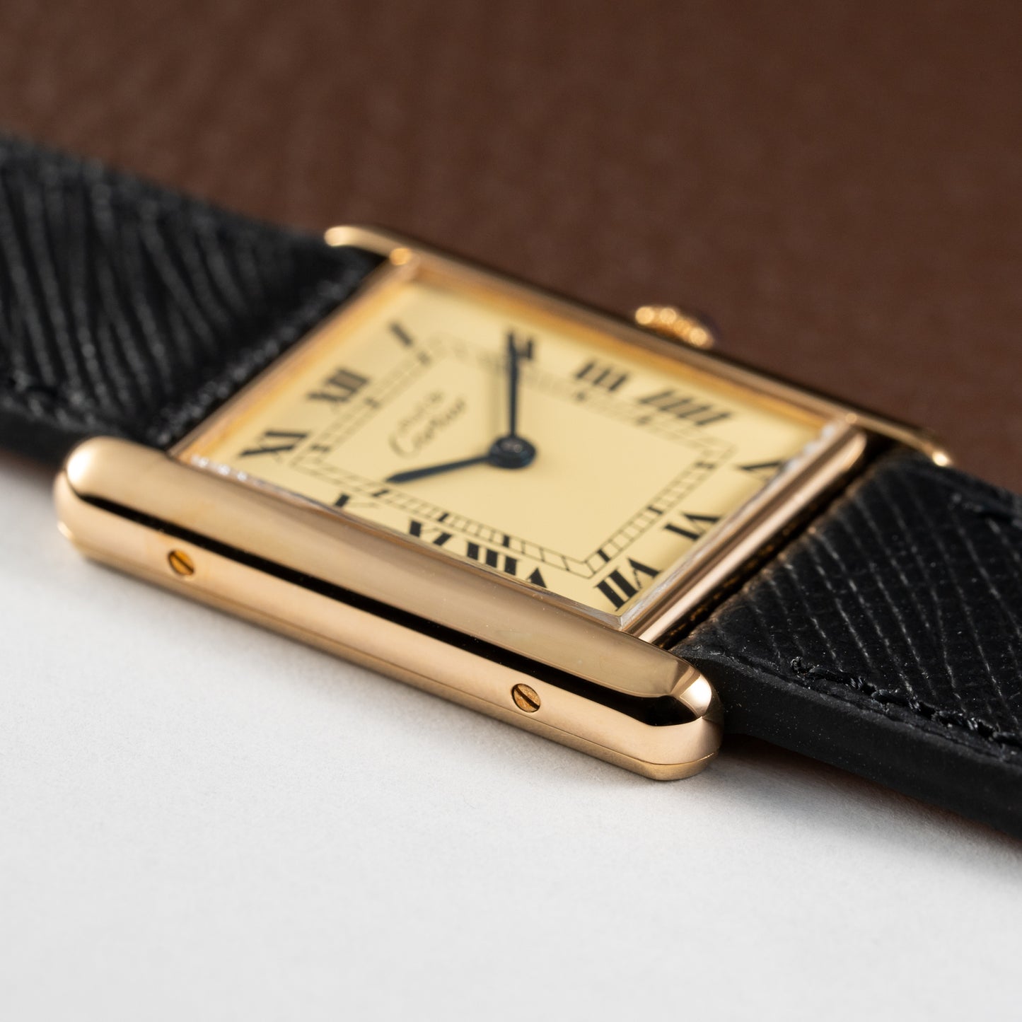 Cartier Must de Tank Vermeil Lemon Roman Dial Reference 590005
