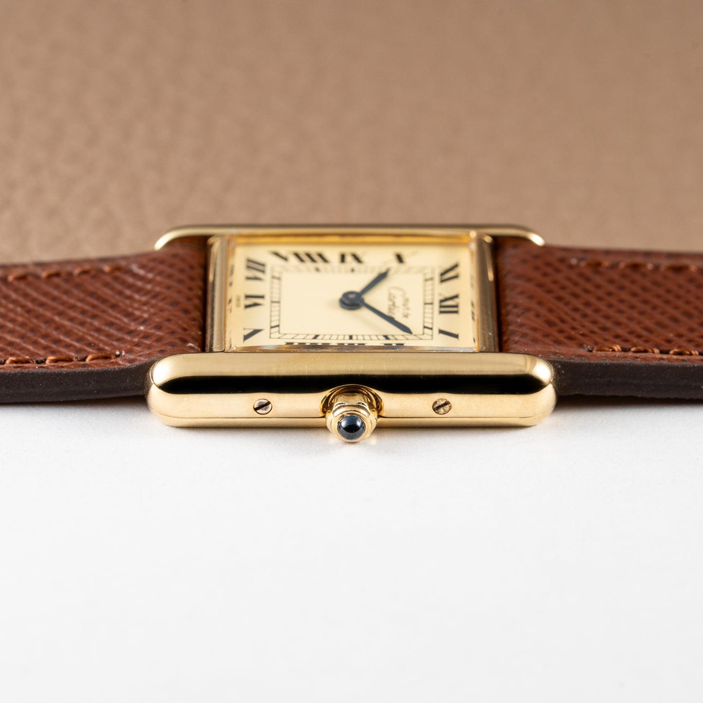 Cartier Must de Tank Vermeil Roman Full Set Ref. 3 66001 from 1986 !