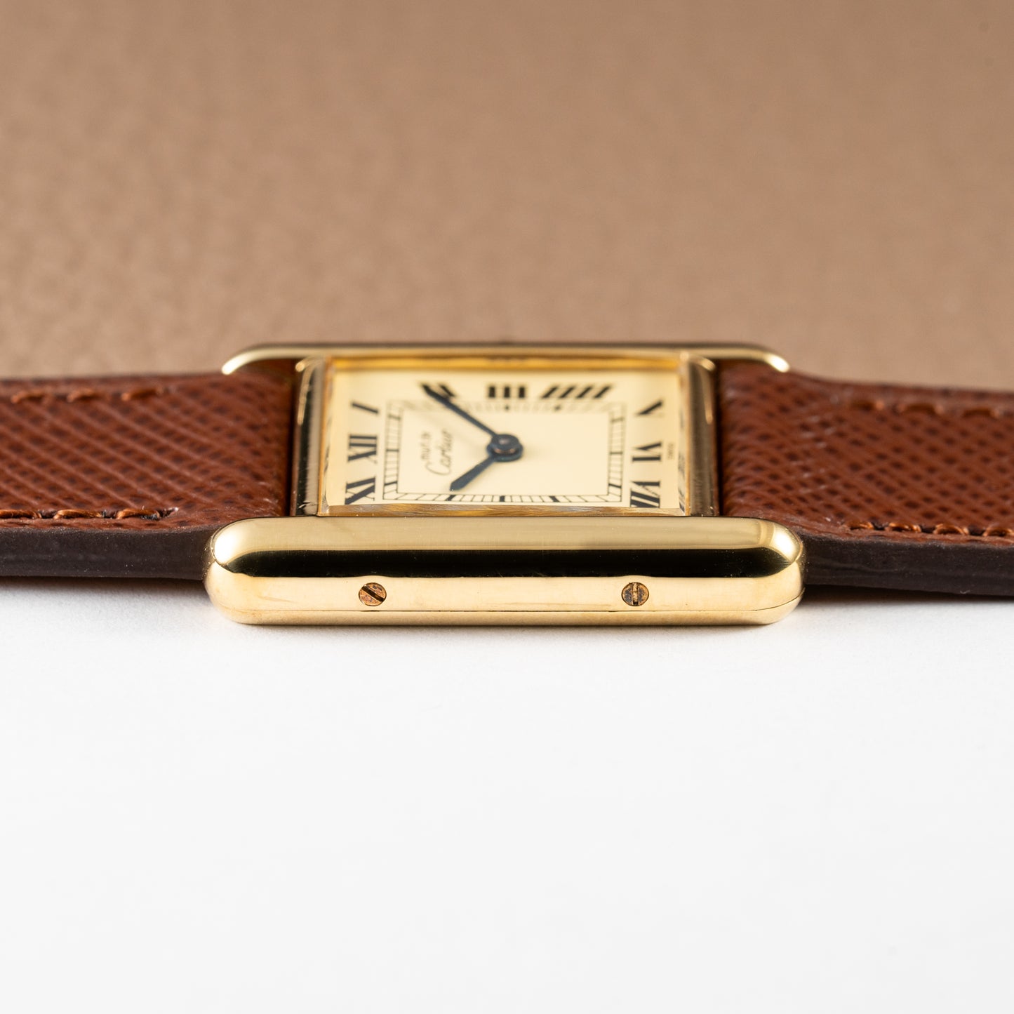 Cartier Must de Tank Vermeil Roman Full Set Ref. 3 66001 from 1986 !