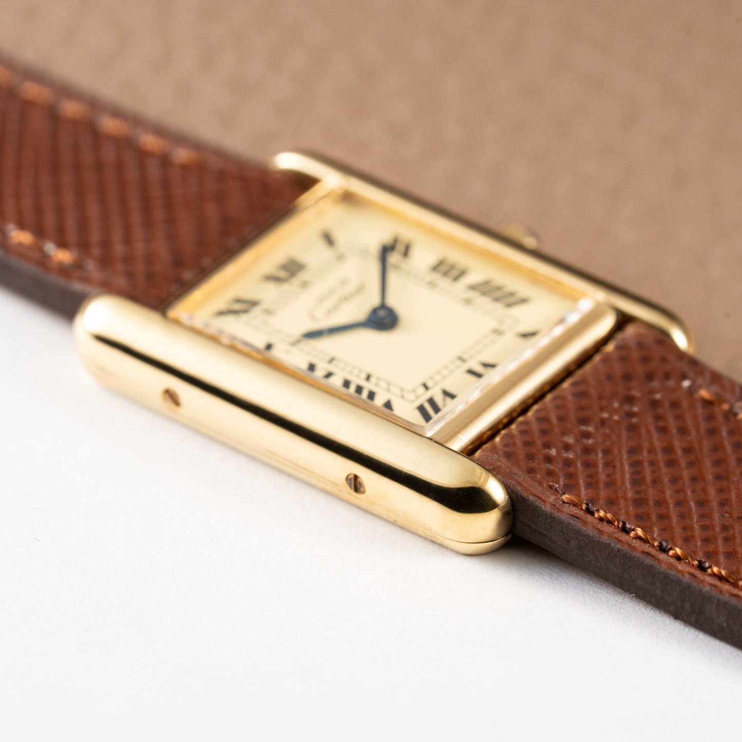 Cartier Must de Tank Vermeil Roman Full Set Ref. 3 66001 from 1986 !