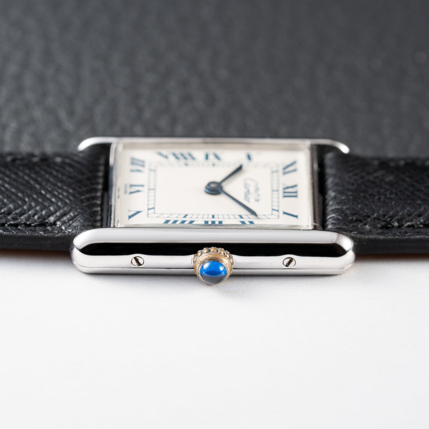 Cartier Must de Tank Silver White Roman Dial GM Reference 690006 from 1990s