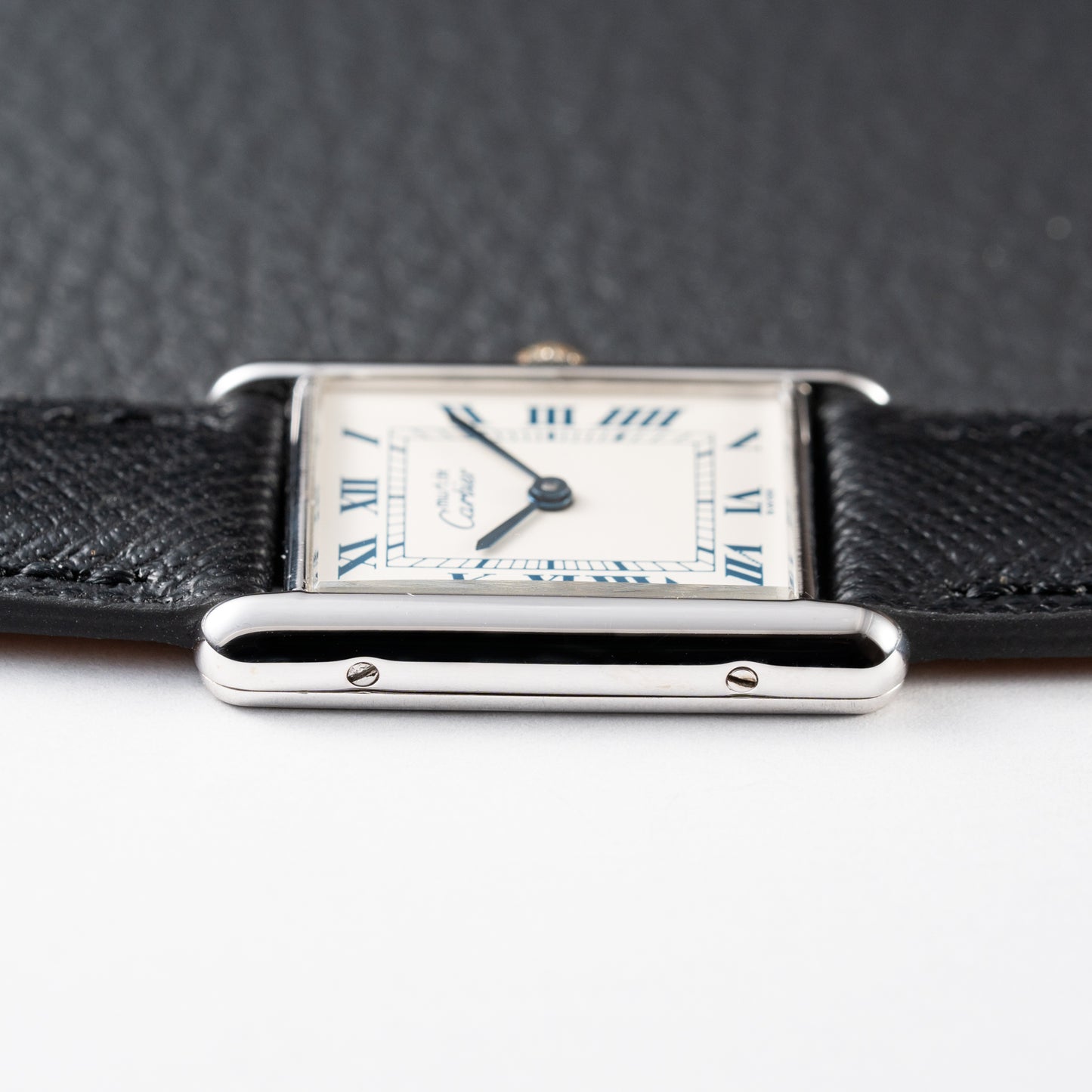 Cartier Must de Tank Silver White Roman Dial GM Reference 690006 from 1990s