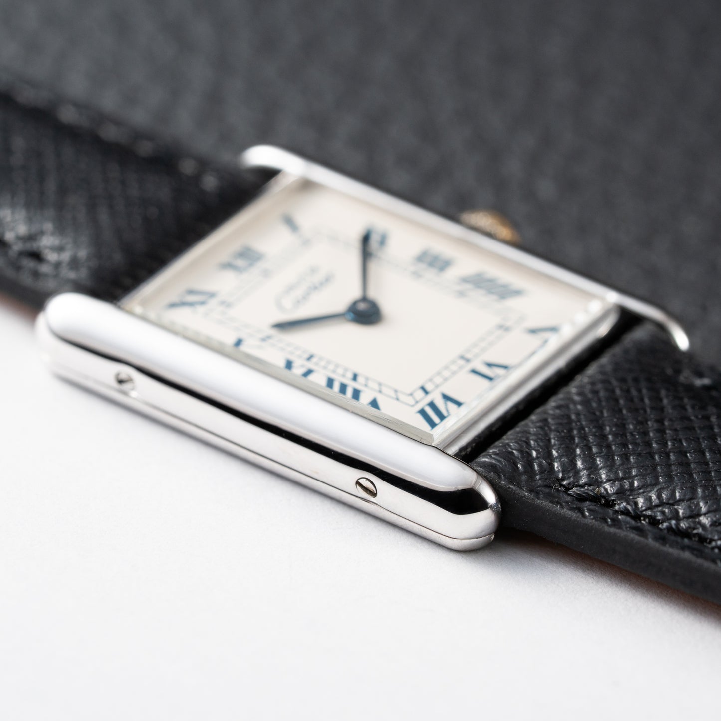 Cartier Must de Tank Silver White Roman Dial GM Reference 690006 from 1990s