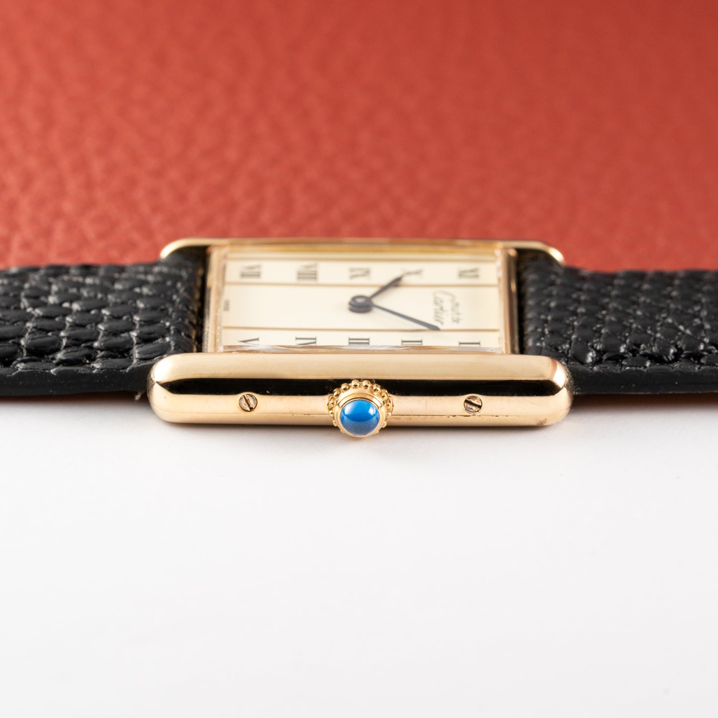 Cartier Must de Tank Vermeil Vendôme Roman Ivory Column Dial GM Ref 590005