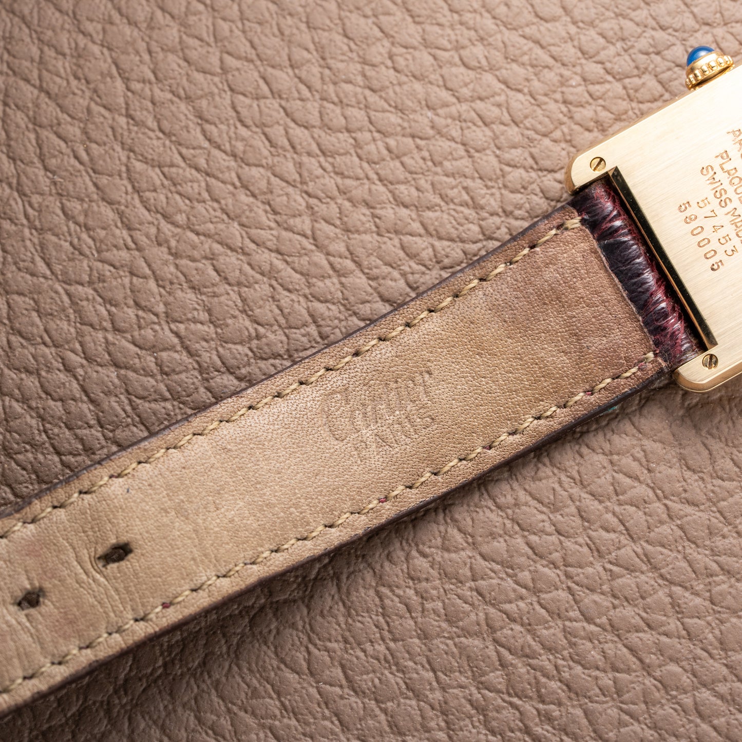 Cartier Must de Tank Vermeil Vendôme Roman Ivory Column Dial GM Ref 590005