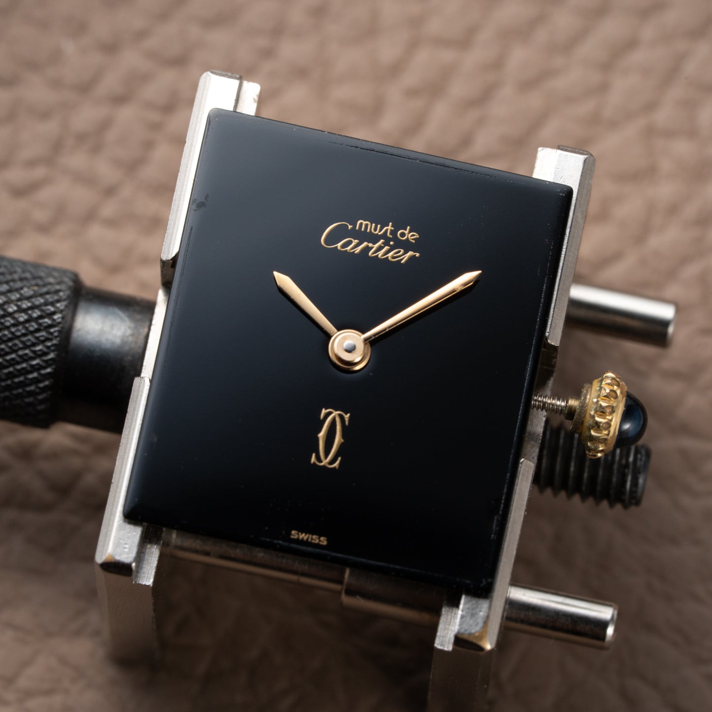 Cartier Tank Must de Vermeil Black 'Onyx' Dial GM from 1990s