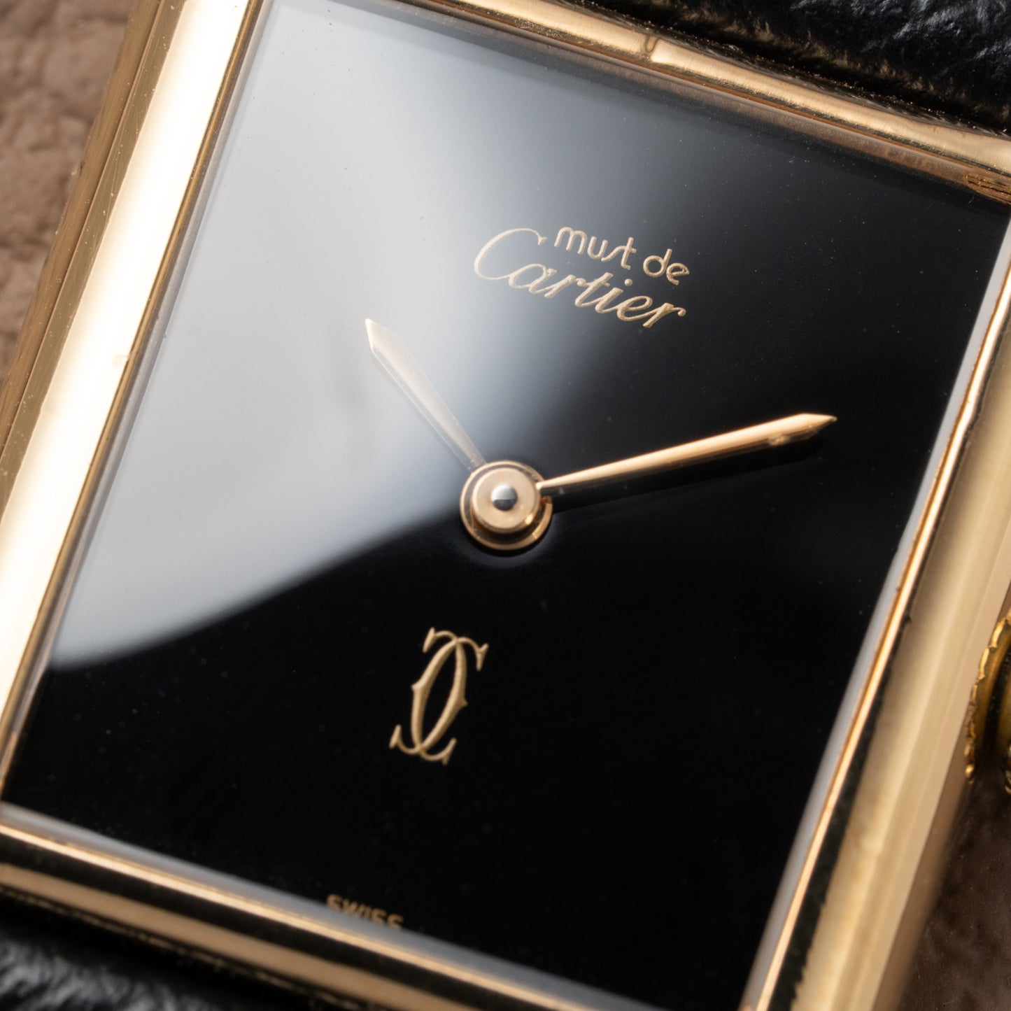 Cartier Tank Must de Vermeil Black 'Onyx' Dial GM from 1990s