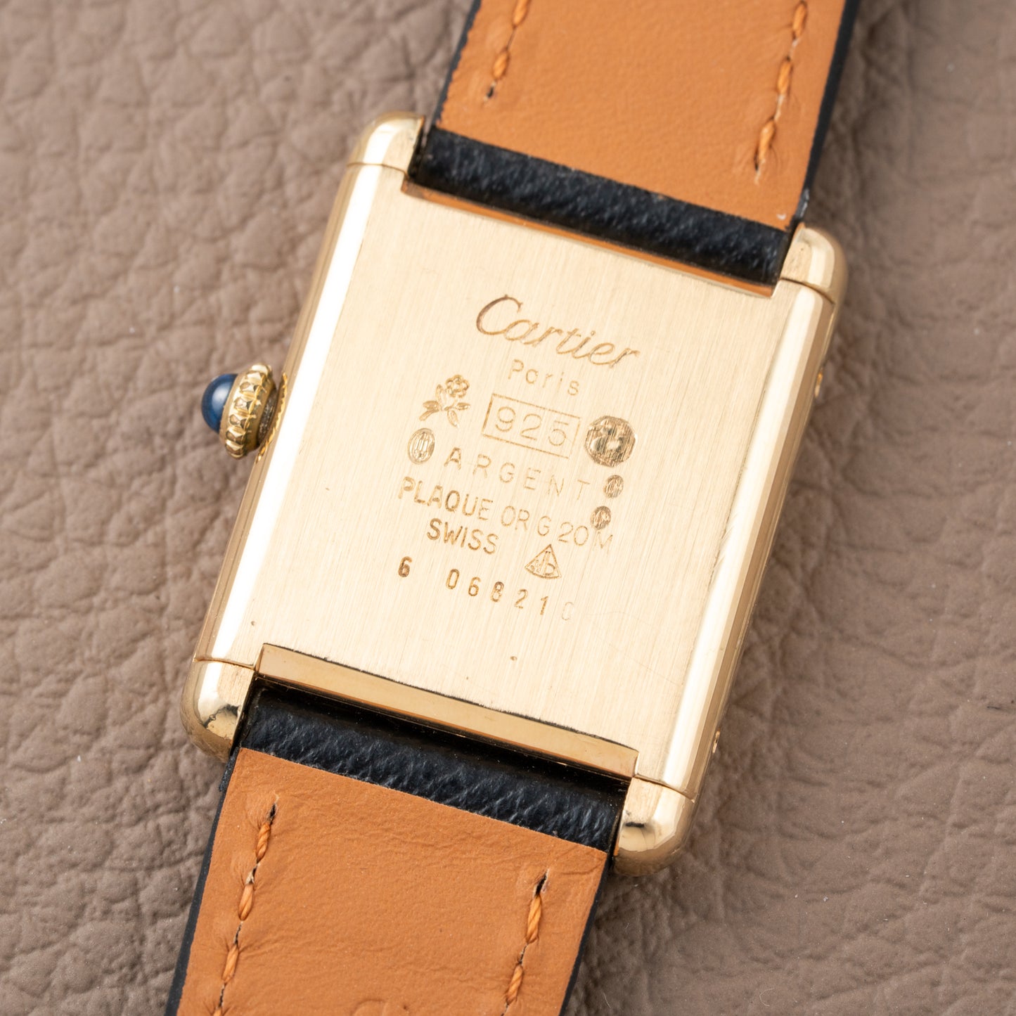 Cartier Tank Must de Vermeil Black 'Onyx' Dial GM from 1990s