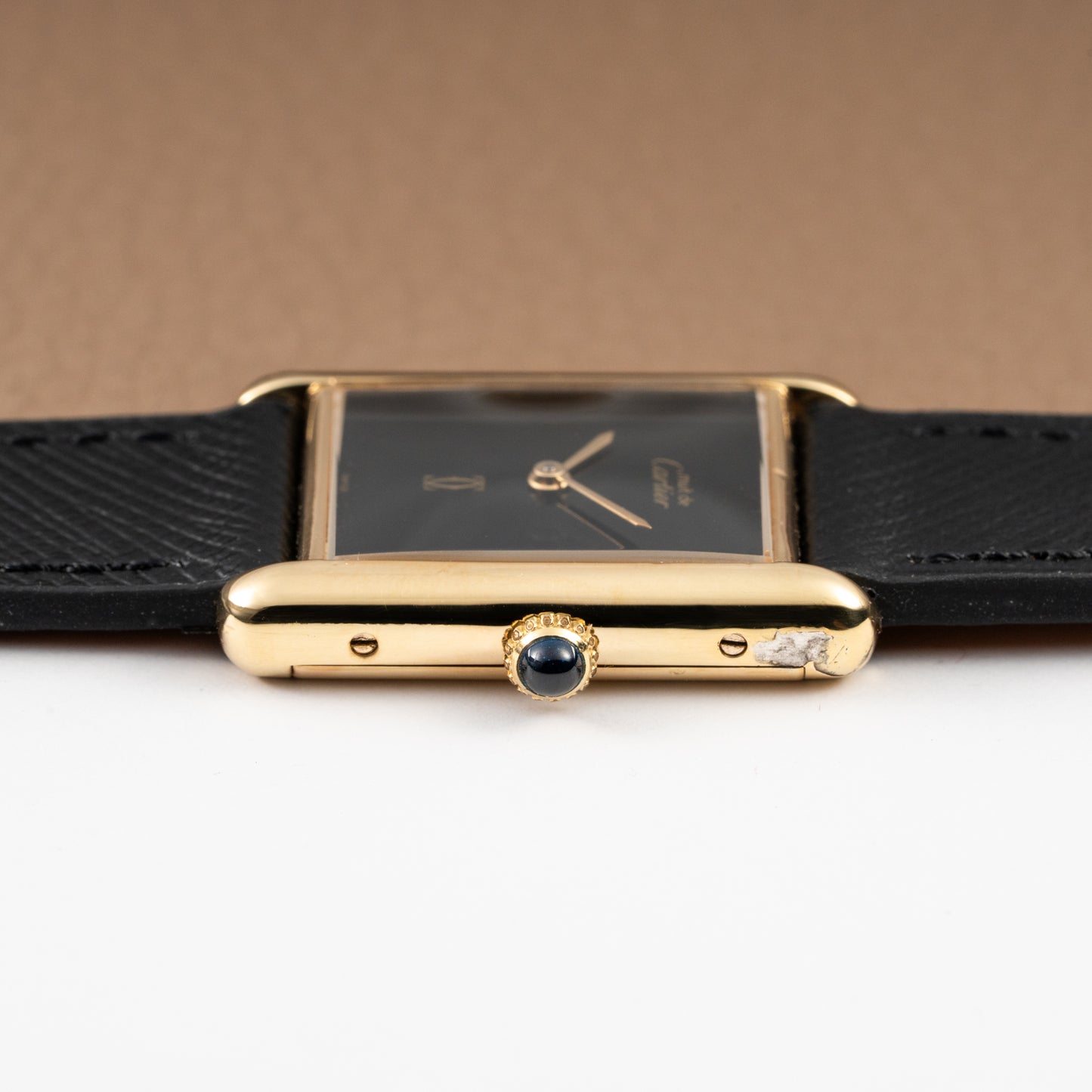 Cartier Tank Must de Vermeil Black 'Onyx' Dial GM from 1990s
