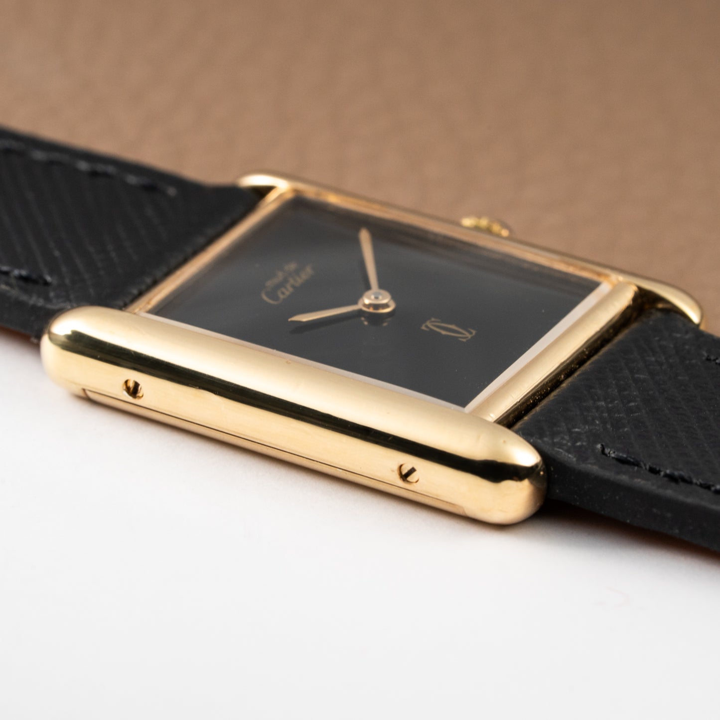 Cartier Tank Must de Vermeil Black 'Onyx' Dial GM from 1990s
