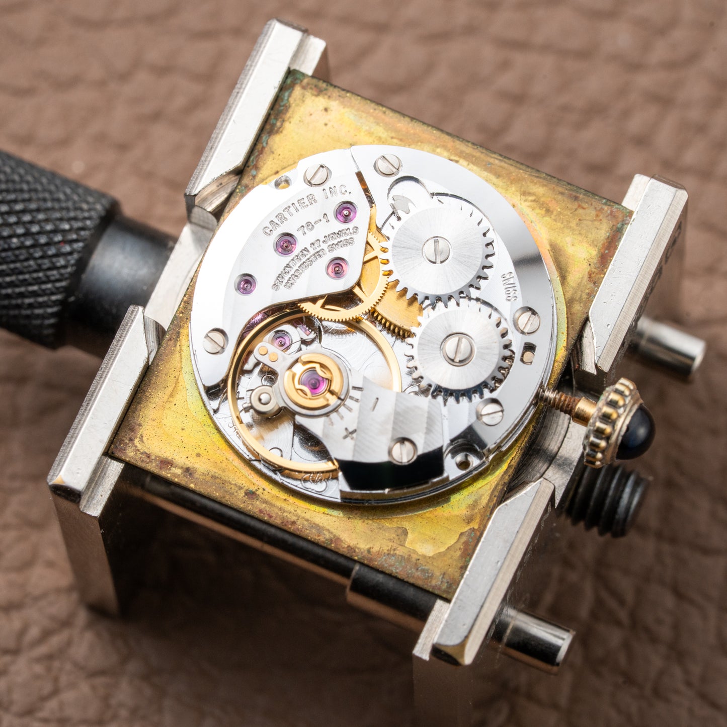 Cartier Tank Must de Vermeil Black Onyx Dial GM 1980s